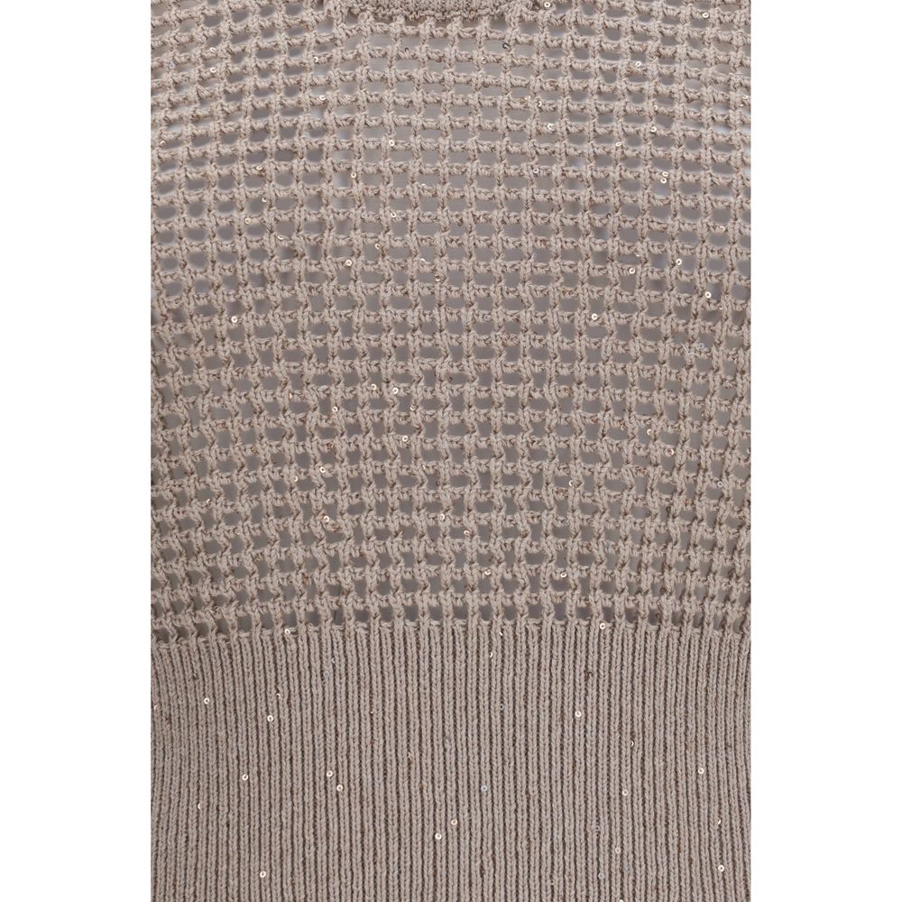 Brunello Cucinelli Beige Baumwoll-Tanktops-3