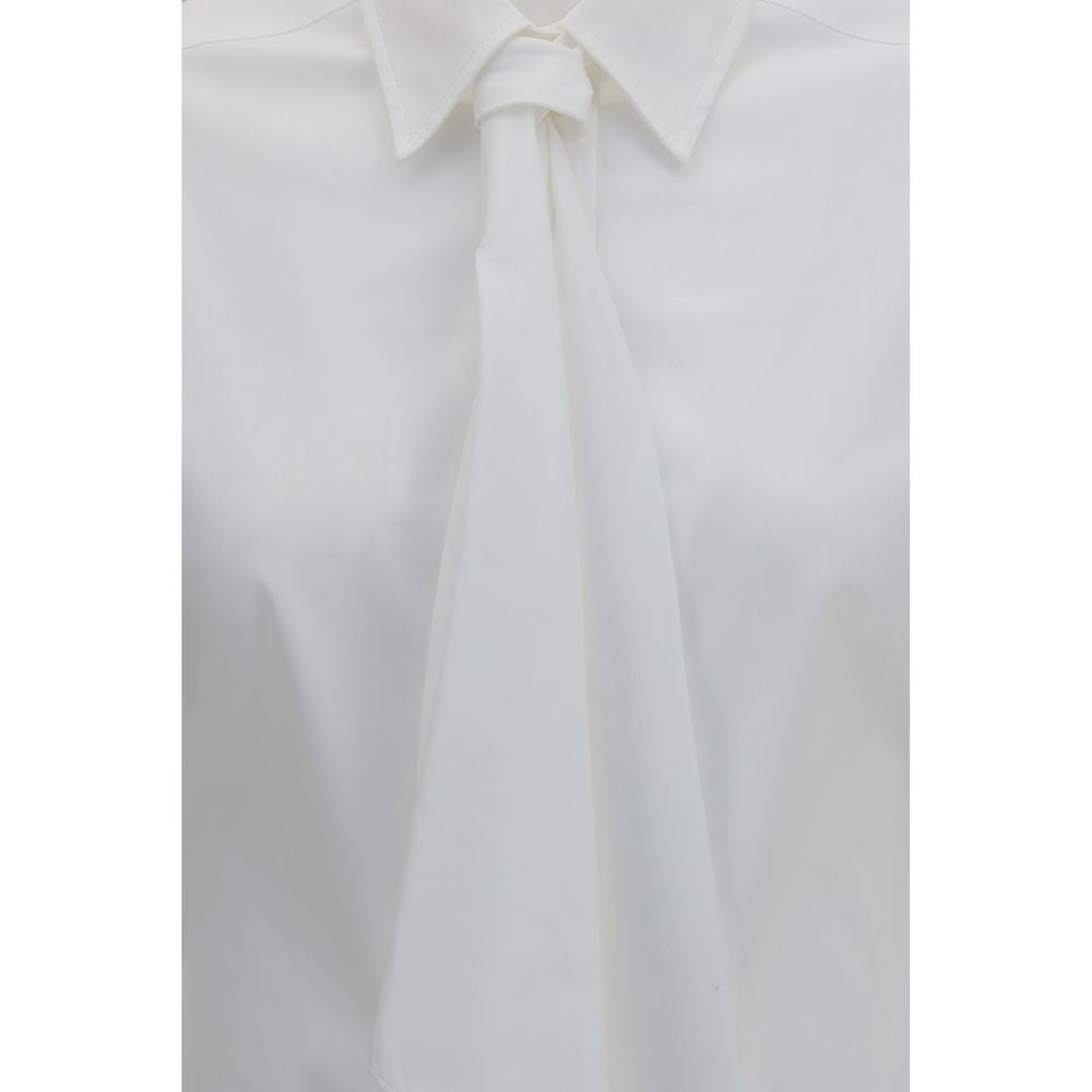 Brunello Cucinelli Weißes Baumwollkleidhemd-3