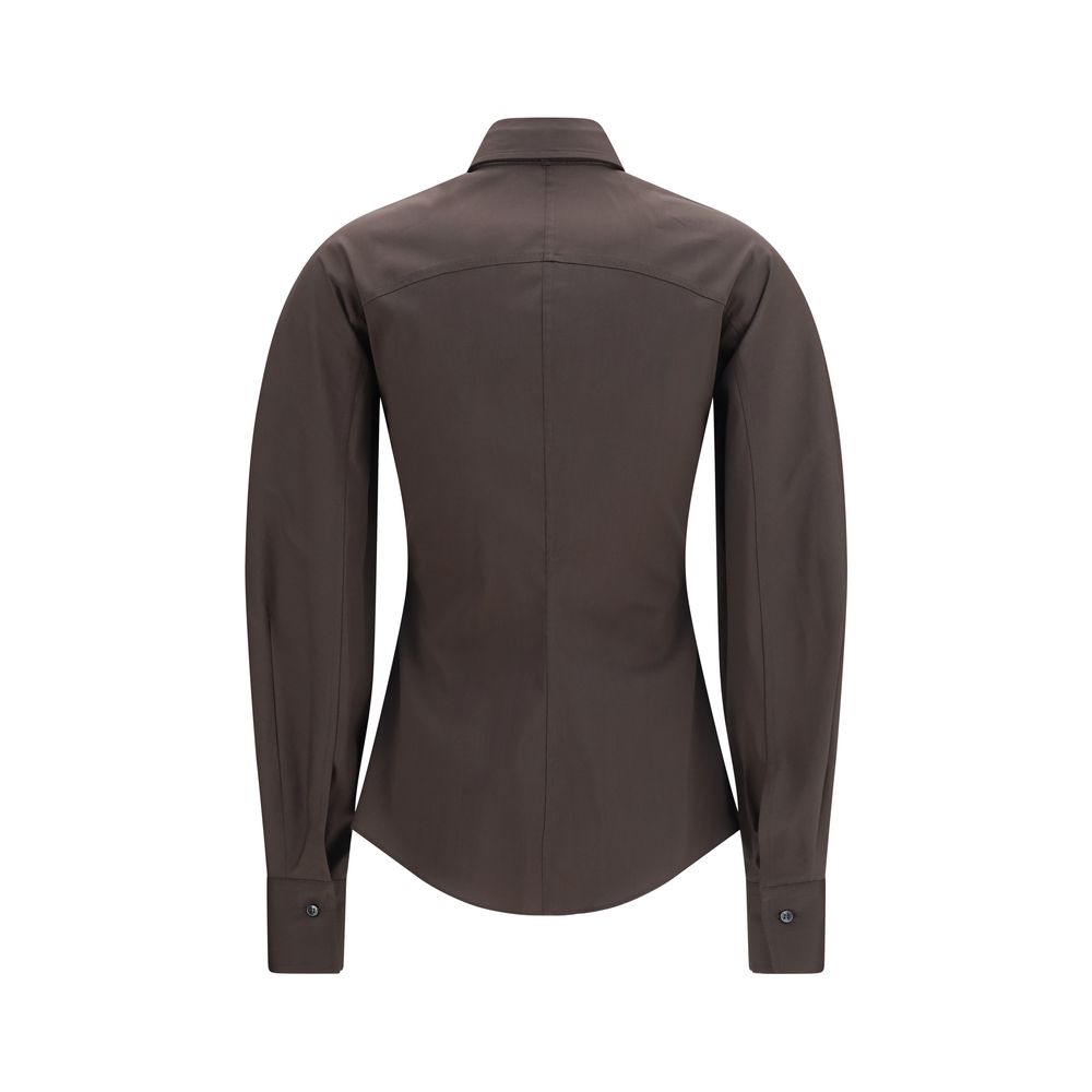 Brunello Cucinelli Braunes Baumwollhemd-2