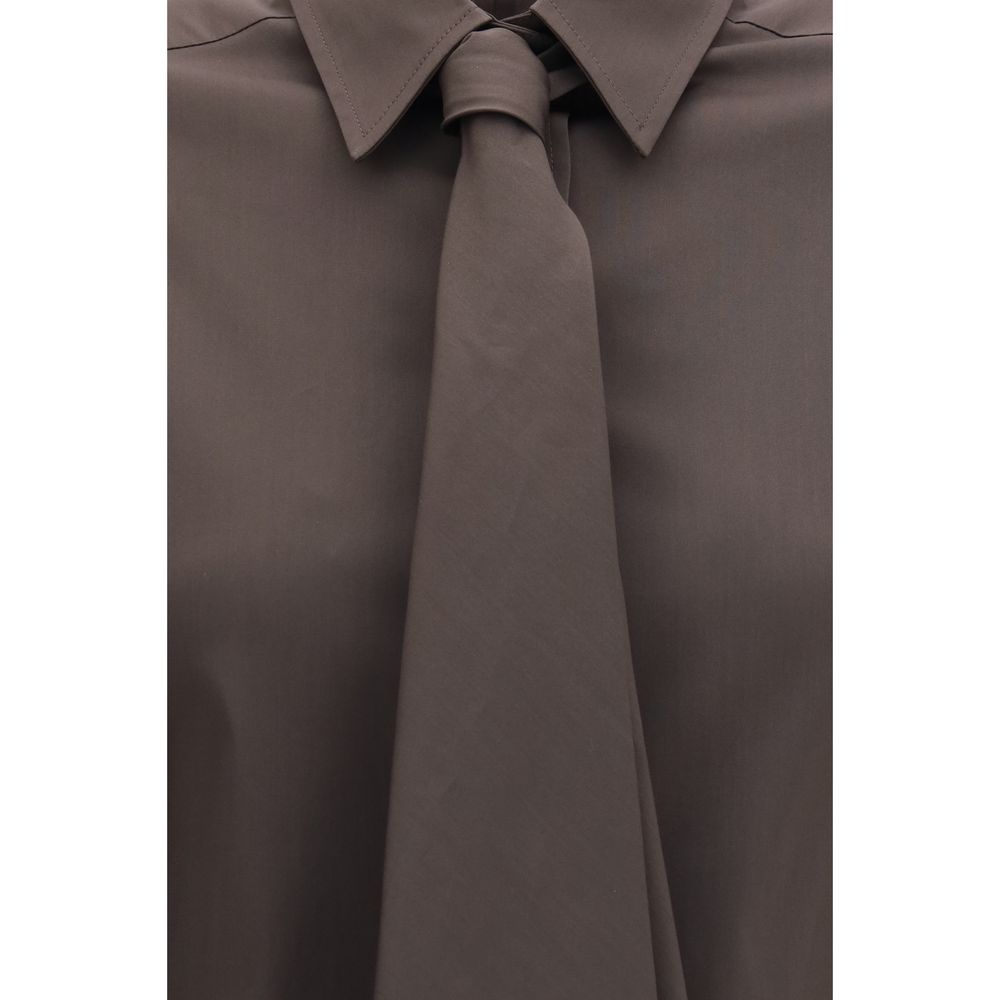 Brunello Cucinelli Braunes Baumwollhemd-3