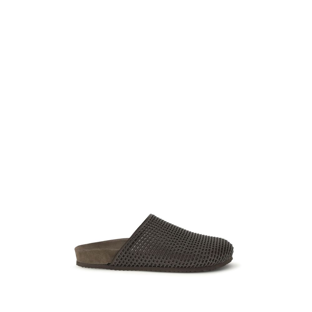 Brunello Cucinelli Braune Kalbsleder-Sandalen Bos Taurus-1