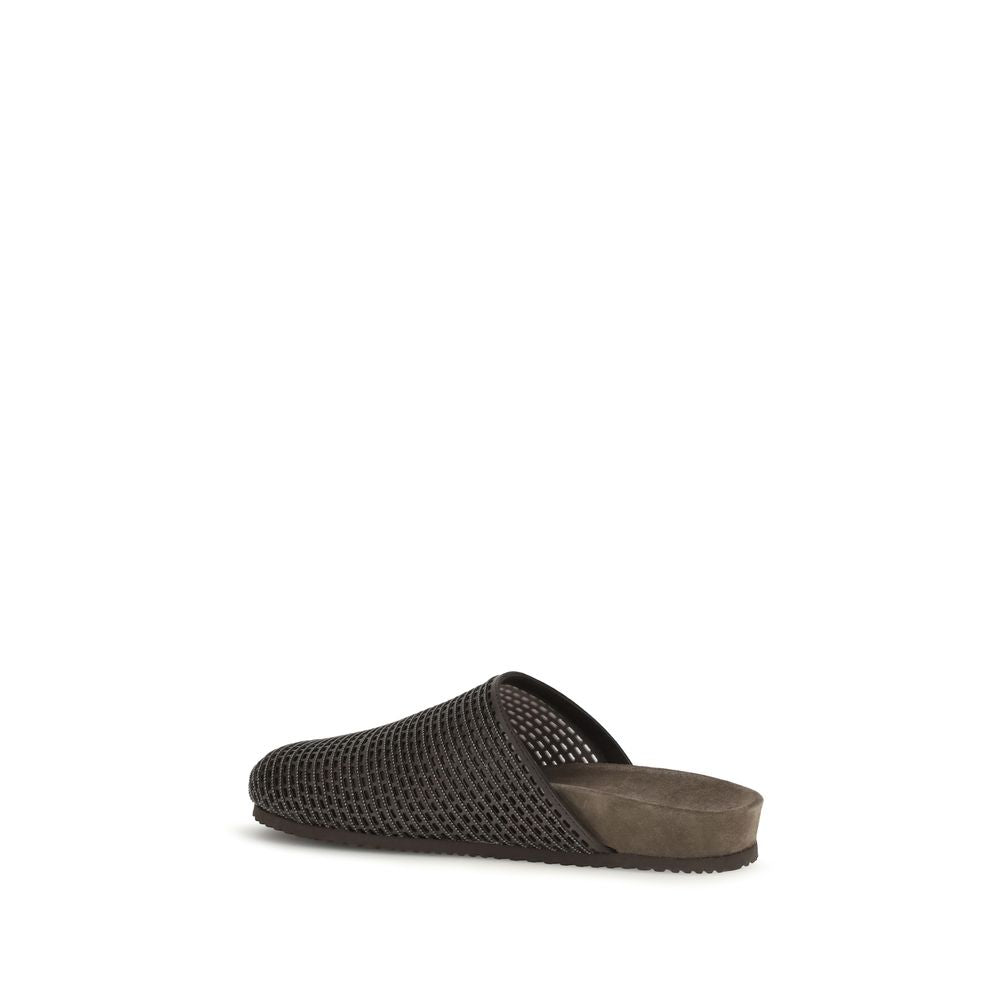Brunello Cucinelli Braune Kalbsleder-Sandalen Bos Taurus-3