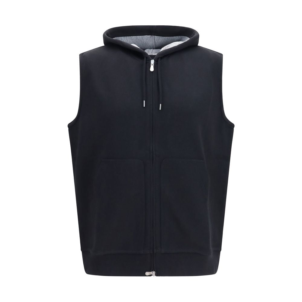 Brunello Cucinelli Schwarzer Baumwoll-Sweatshirt-1