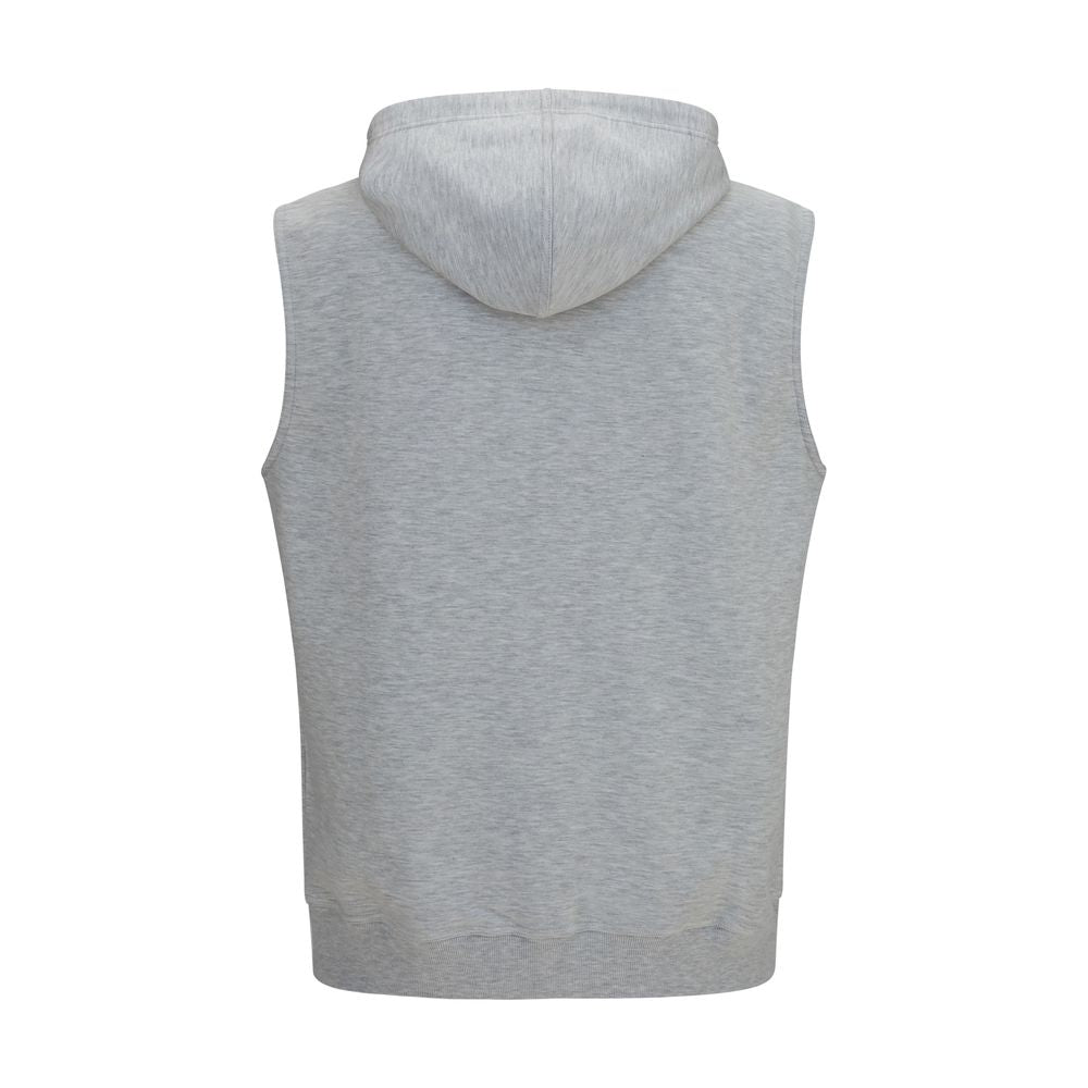 Brunello Cucinelli Grauer Baumwollpullover-2