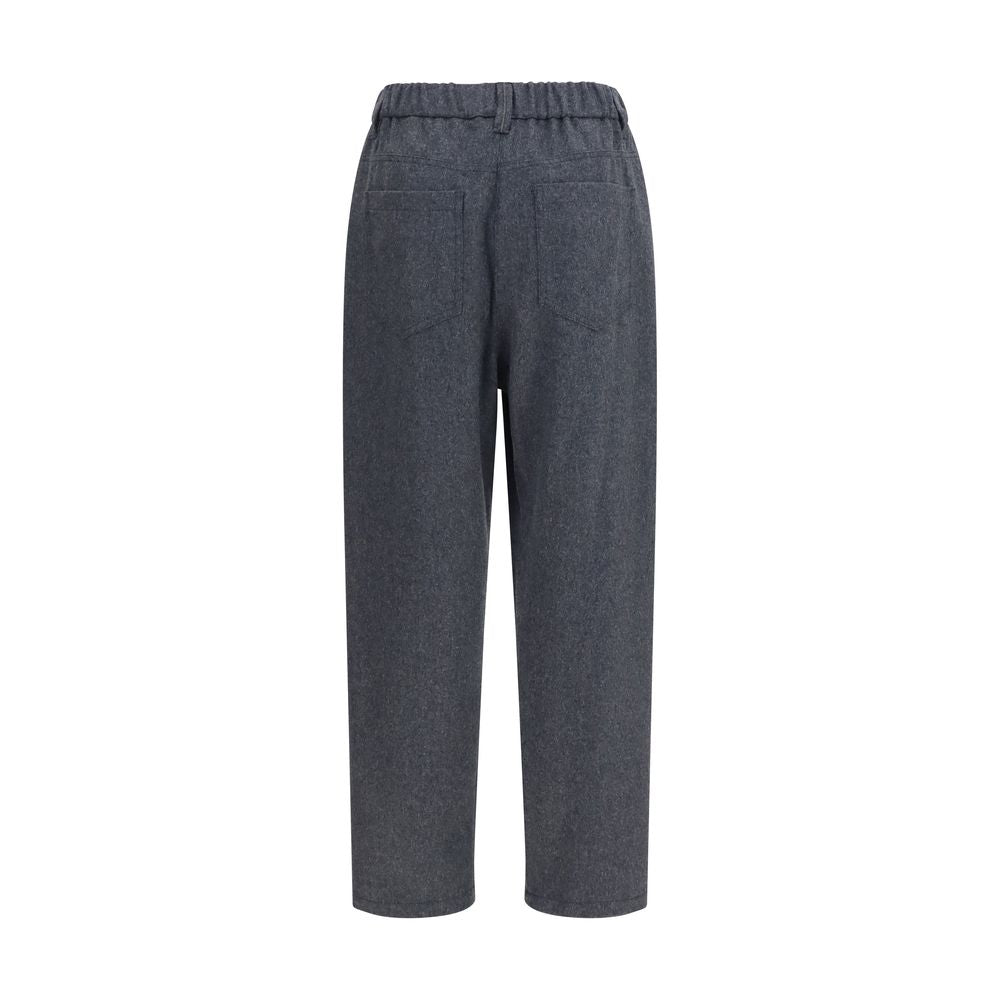 Brunello Cucinelli Graue Hose aus Ovis Aries Wolle-2