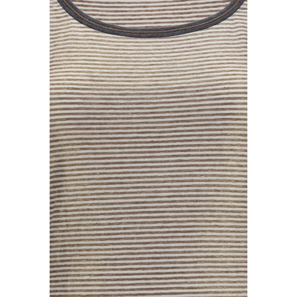 Brunello Cucinelli Beige Leinen-Tanktops-3