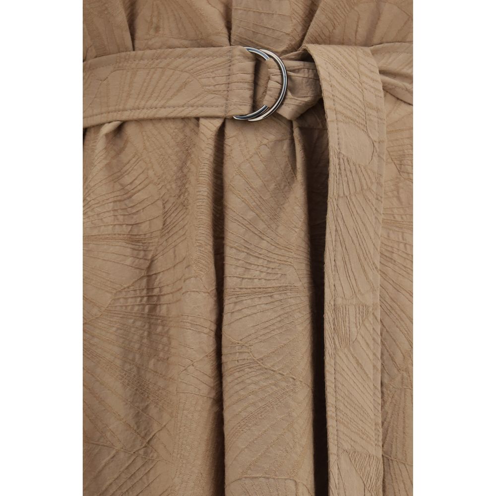 Brunello Cucinelli Beige Cotton Casual Dress-3