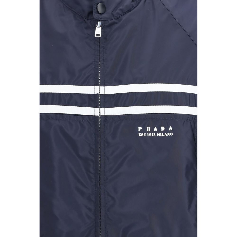 Prada Blaue Jacke aus Nylon-3