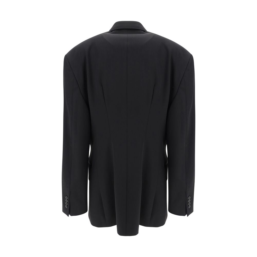 Balenciaga Schwarzer Oves Aries Wollblazer-2