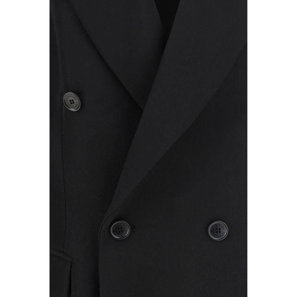 Balenciaga Schwarzer Oves Aries Wollblazer-3