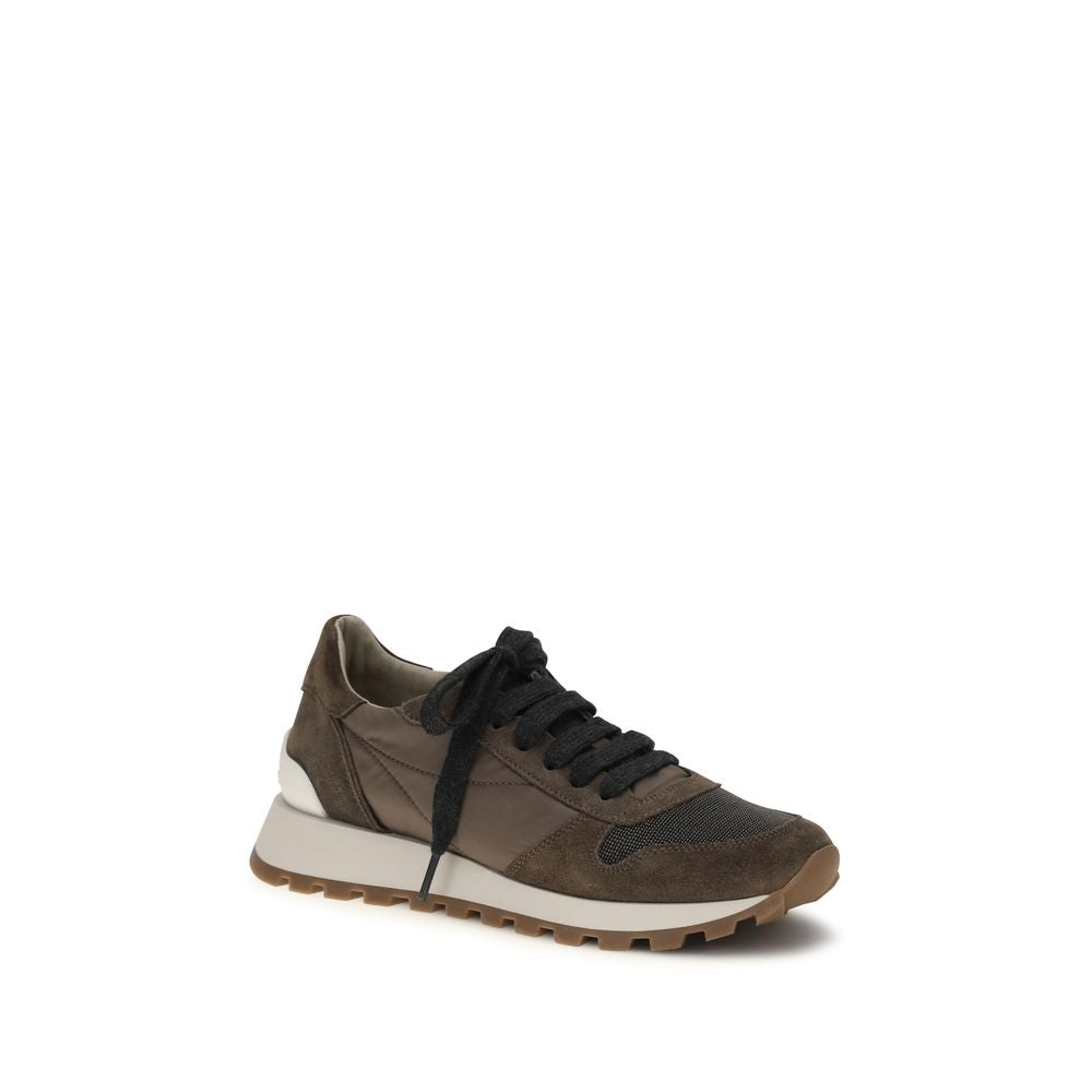Brunello Cucinelli Braune Kalbsleder Bos Taurus Athletic Sneaker-2