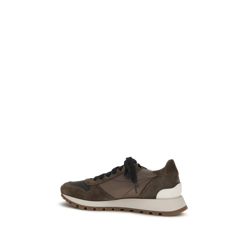 Brunello Cucinelli Braune Kalbsleder Bos Taurus Athletic Sneaker-3