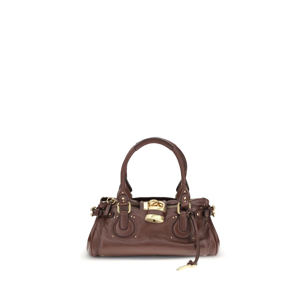 Chloé Schultertasche Bos Taurus aus bordeauxrotem Kalbsleder-1