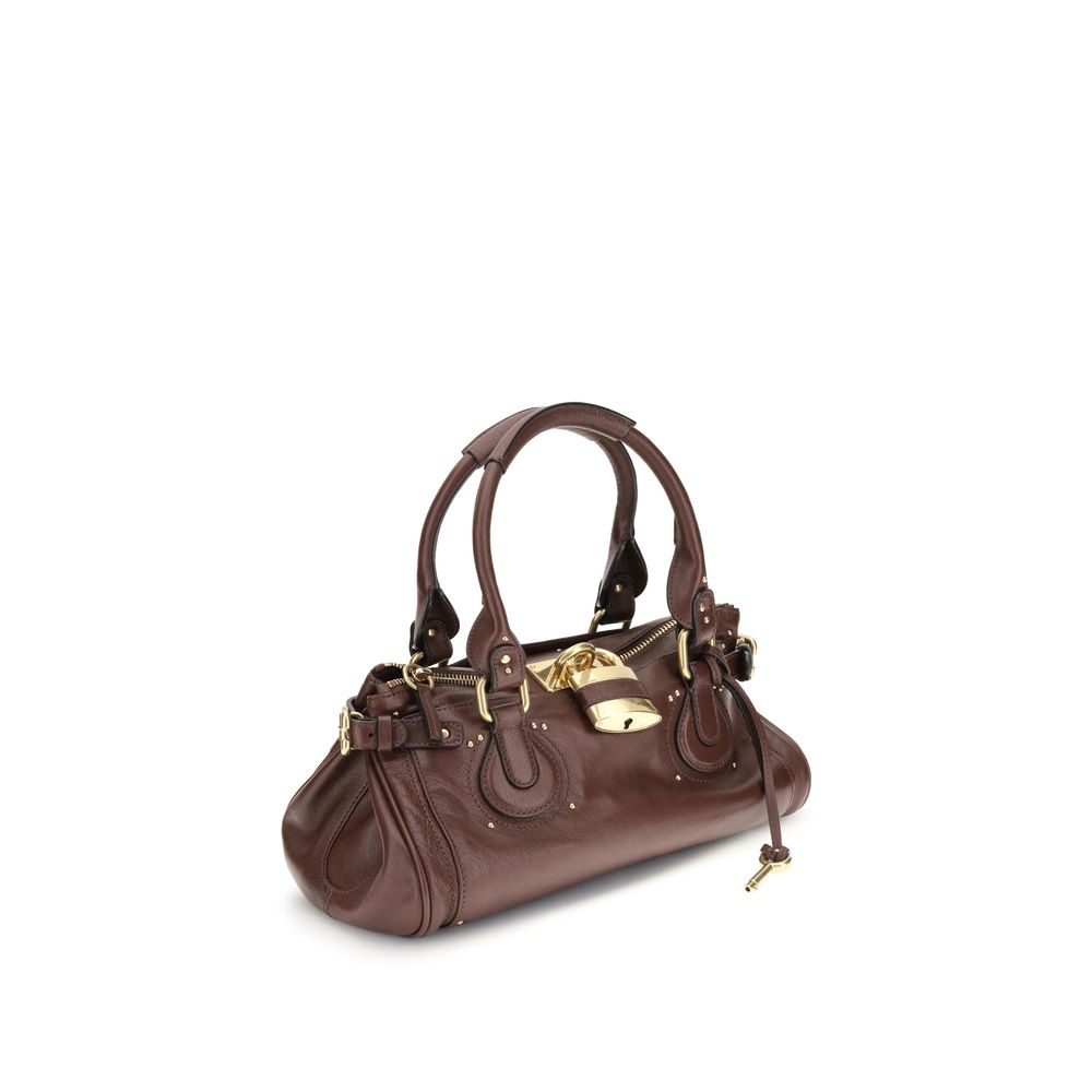 Chloé Schultertasche Bos Taurus aus bordeauxrotem Kalbsleder-2