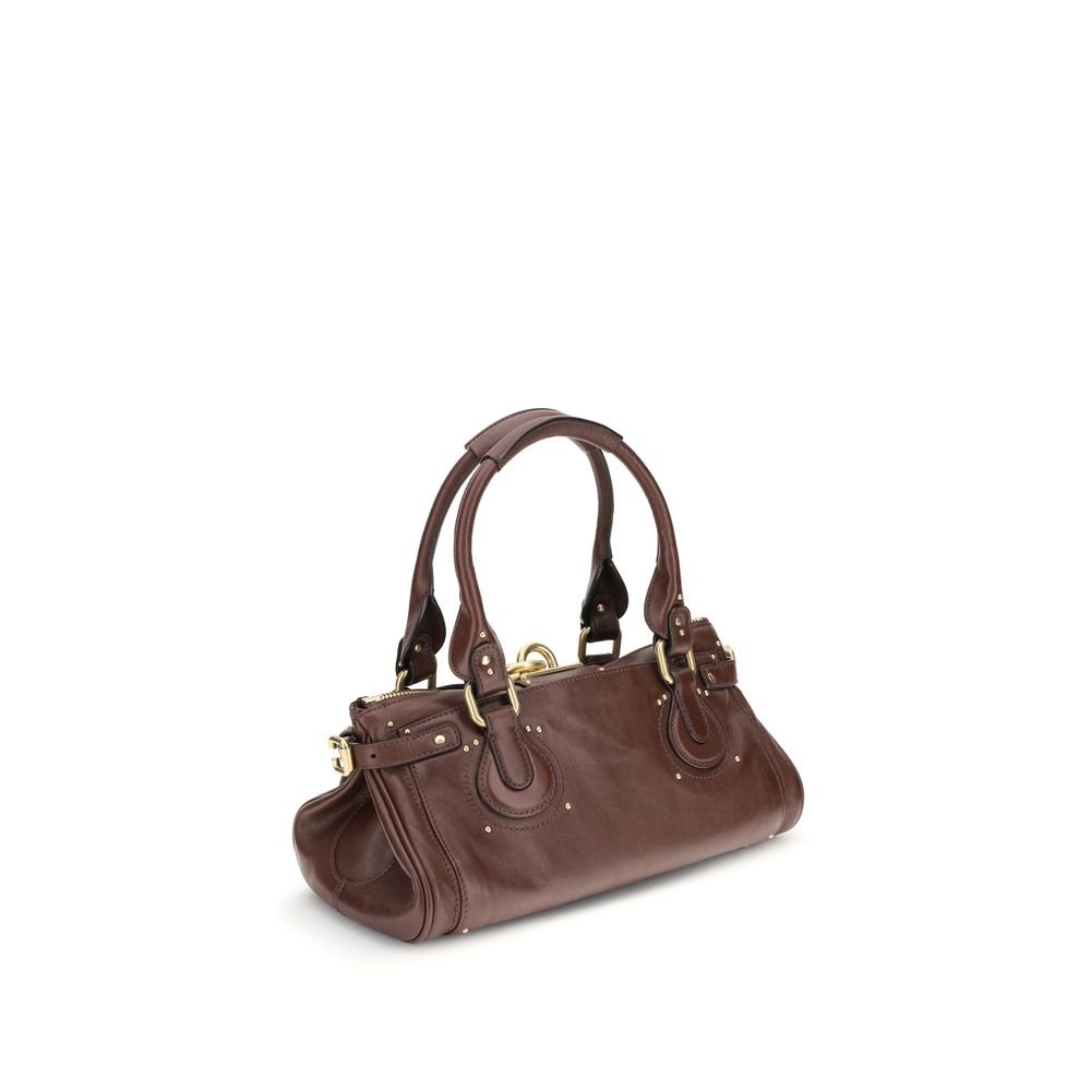 Chloé Schultertasche Bos Taurus aus bordeauxrotem Kalbsleder-3