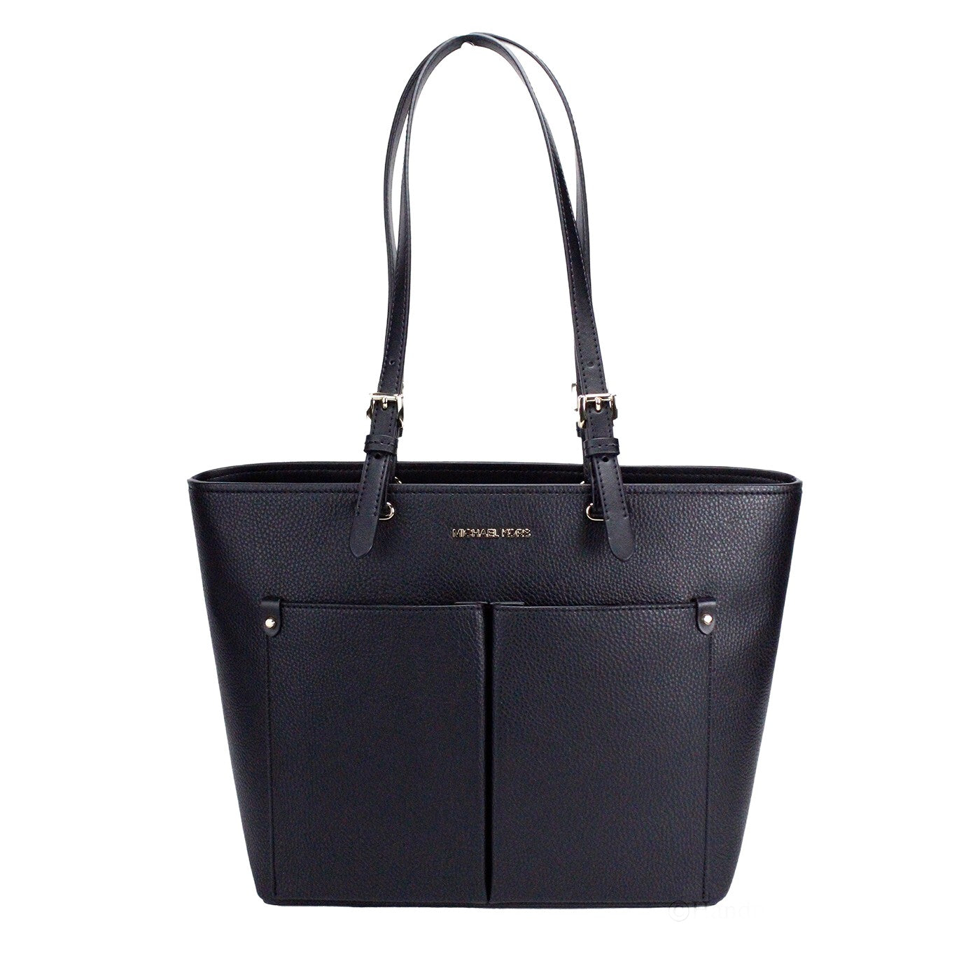 Michael Kors Women's Jet Set Travel Medium Double Pocket Tote Black/Silver 35F3GTVT8B-001-1