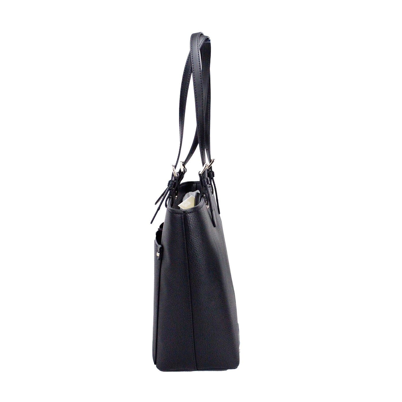 Michael Kors Women's Jet Set Travel Medium Double Pocket Tote Black/Silver 35F3GTVT8B-001-4