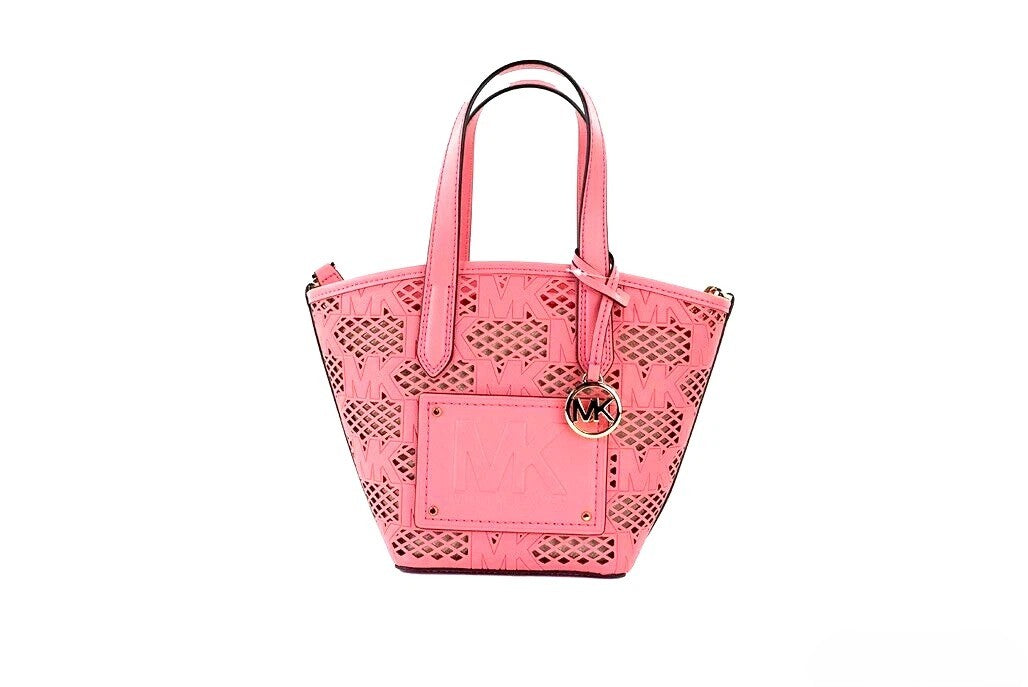 Michael Kors Kimber Small Tea Rose Leather 2-in-1 Zip Tote Shoulder Bag-1