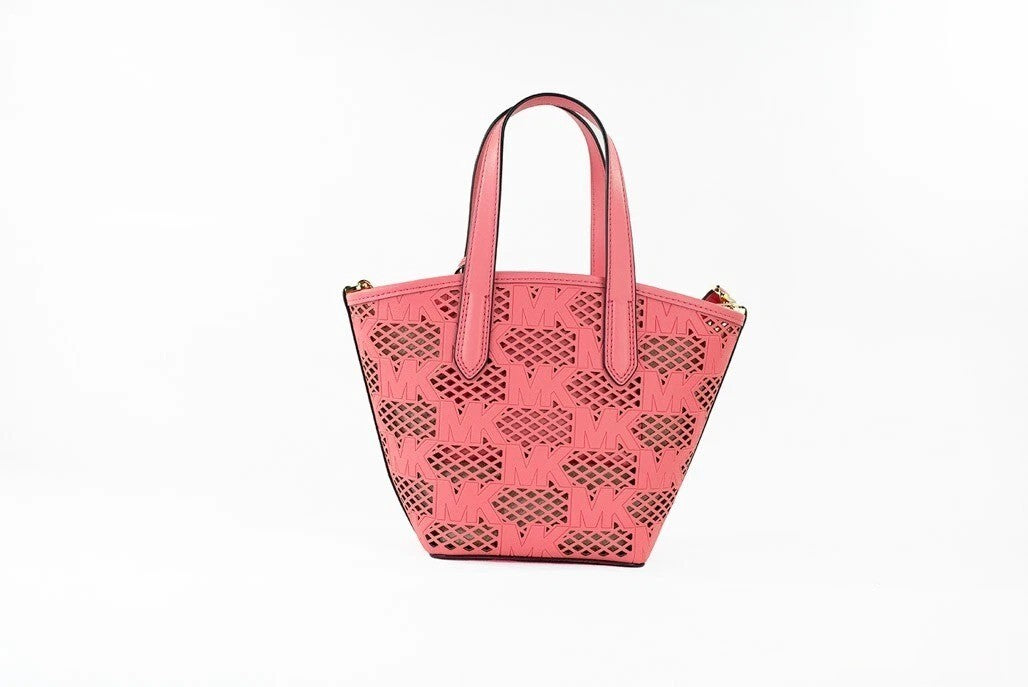 Michael Kors Kimber Small Tea Rose Leather 2-in-1 Zip Tote Shoulder Bag-2