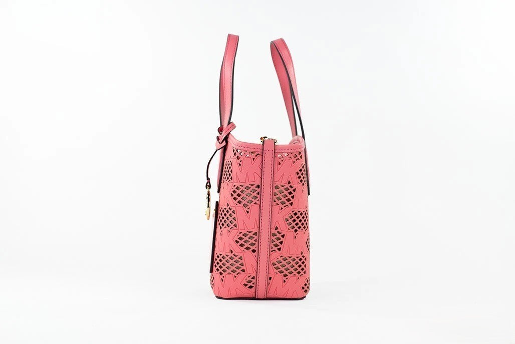 Michael Kors Kimber Small Tea Rose Leather 2-in-1 Zip Tote Shoulder Bag-4