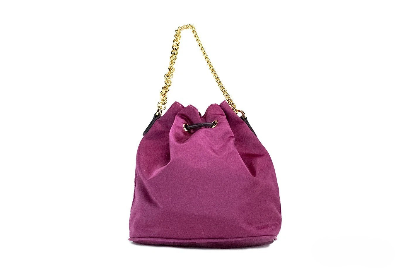 Versace Small Dahlia Nylon Medusa Charm Bucket Chain Shoulder Bag Handbag-2