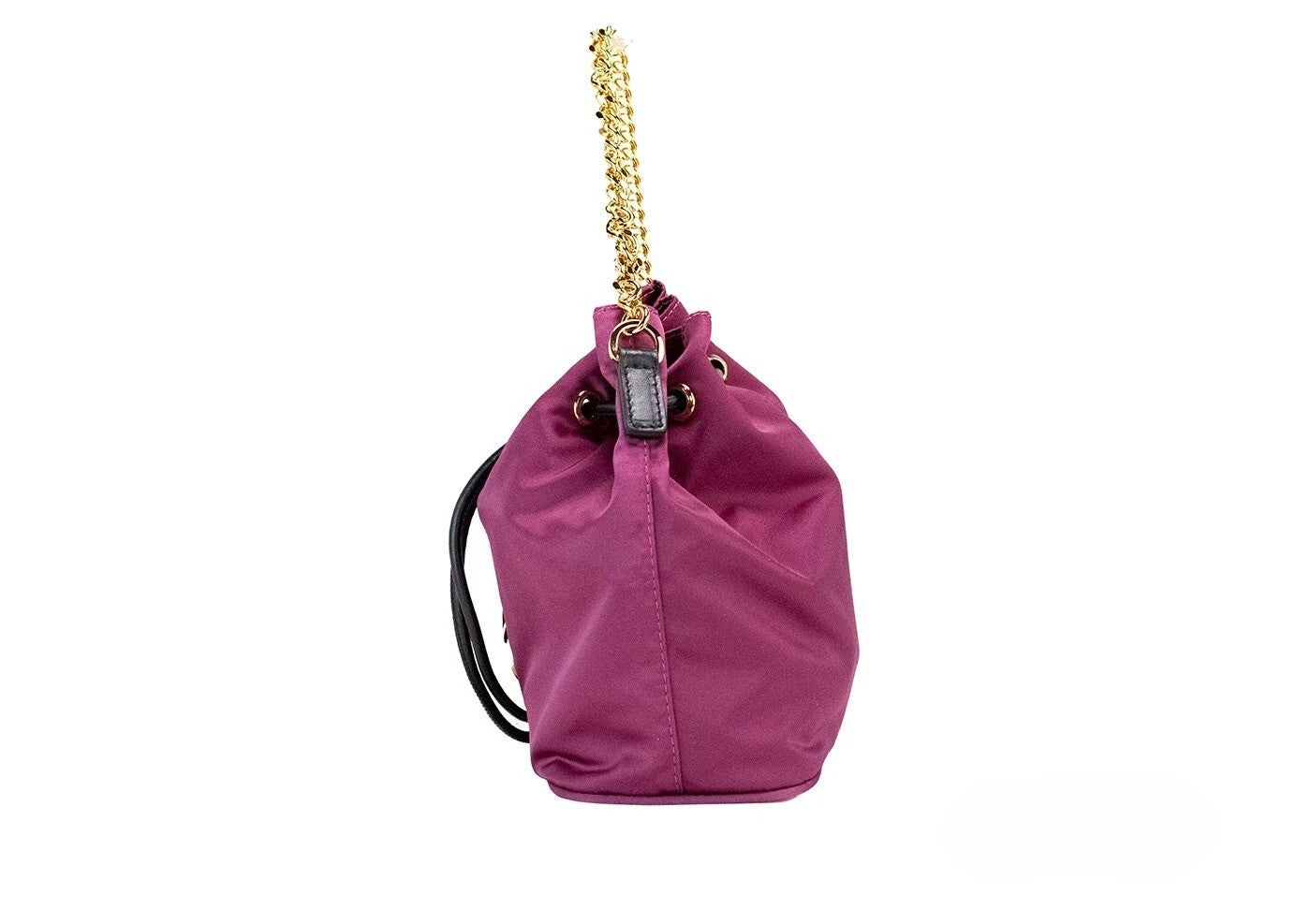 Versace Small Dahlia Nylon Medusa Charm Bucket Chain Shoulder Bag Handbag-3