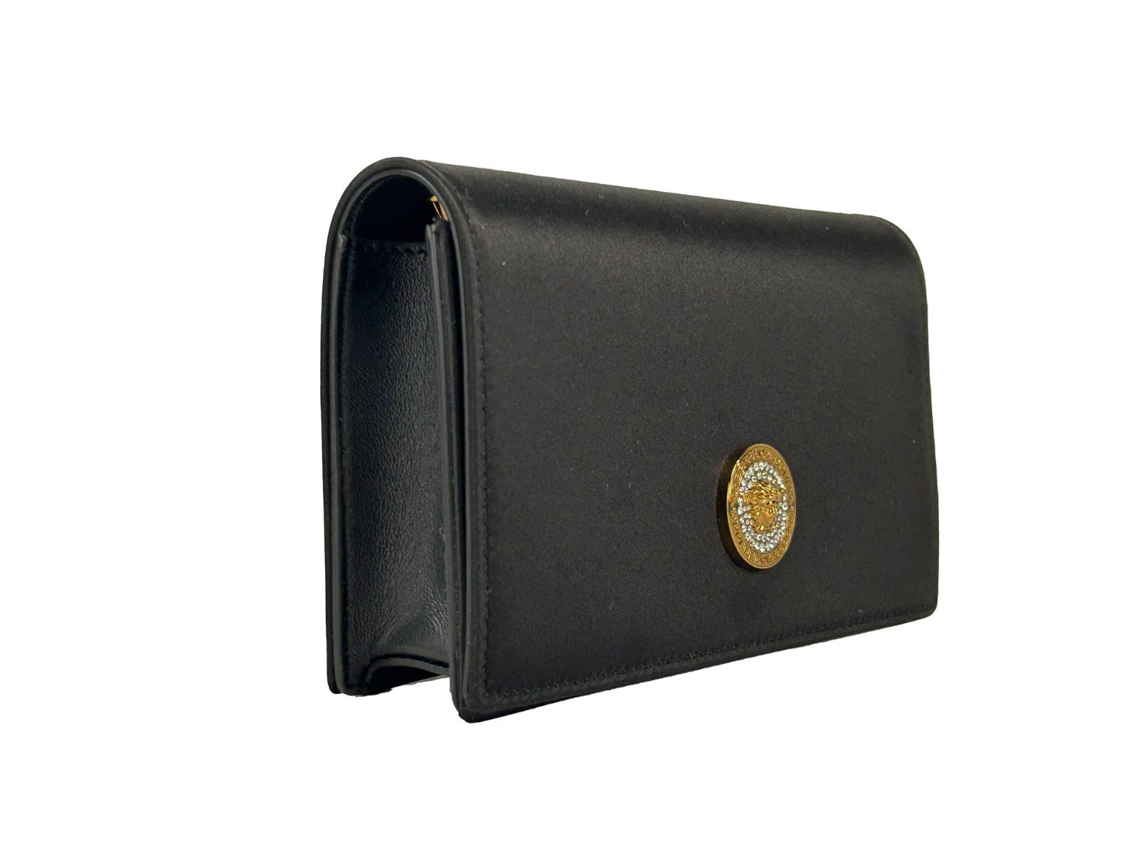 Versace Mini Chain Black Crossbody Geldbörse-2