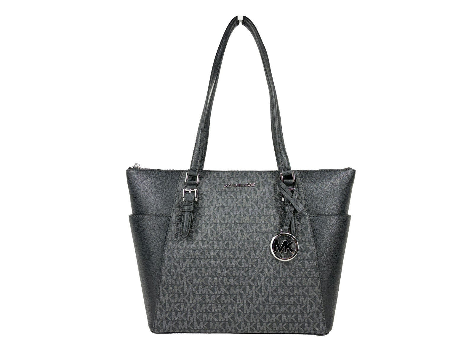 Michael Kors Charlotte Leather Top-Zip Tote Bag-1