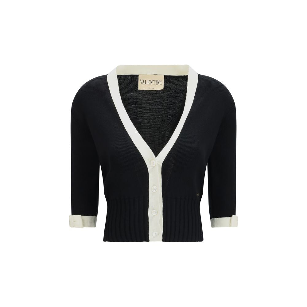 Valentino Schwarzer Baumwollcardigan-1