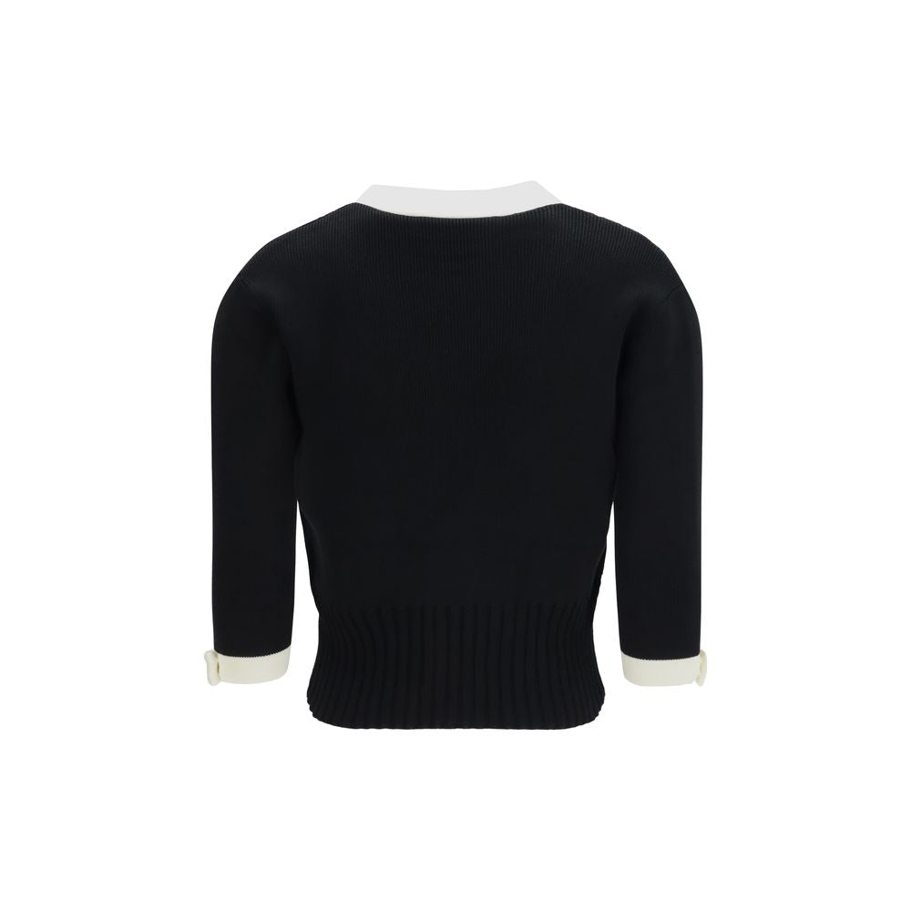 Valentino Schwarzer Baumwollcardigan-2