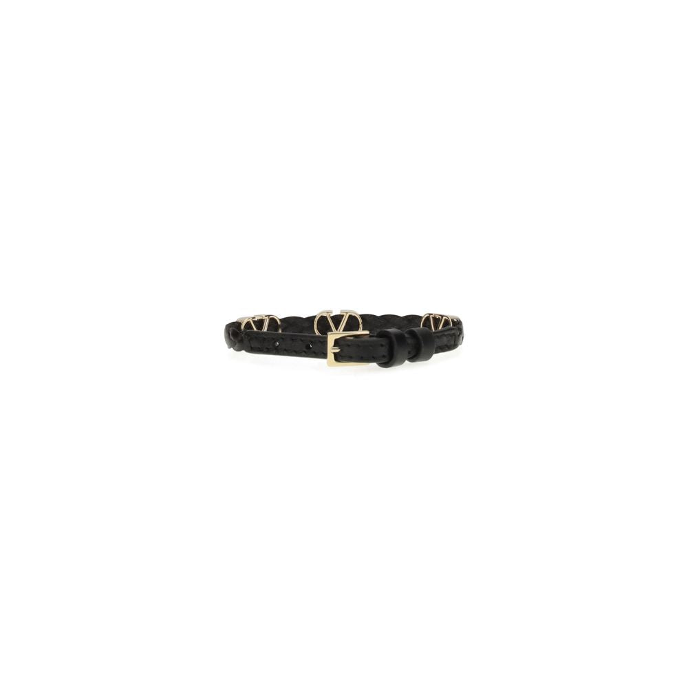 Valentino Garavani Schwarzes Kalbsleder-Armband Bos Taurus-2