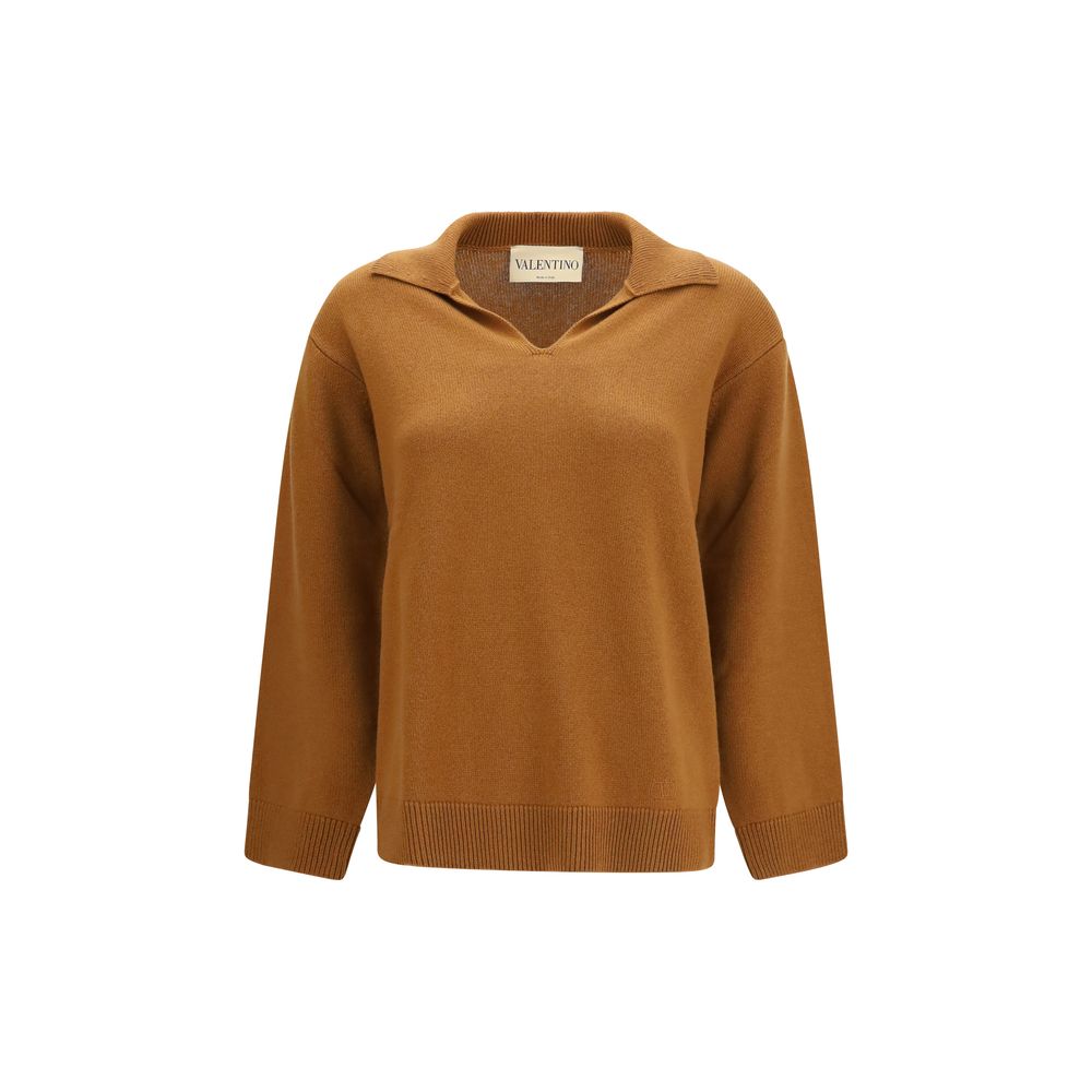 Valentino Brauner Kaschmirpullover-1