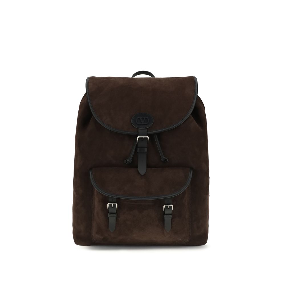 Valentino Garavani Brauner Kalbsleder-Rucksack Bos Taurus-1