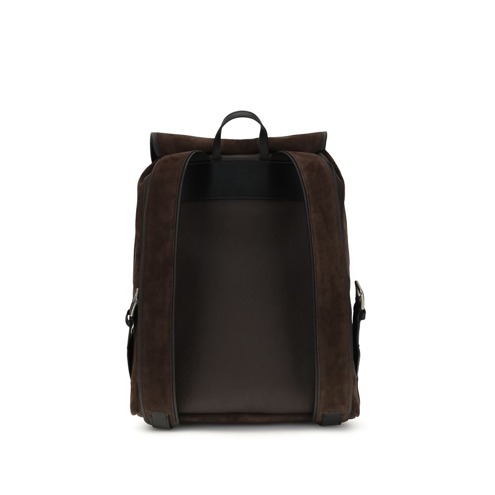 Valentino Garavani Brauner Kalbsleder-Rucksack Bos Taurus-2