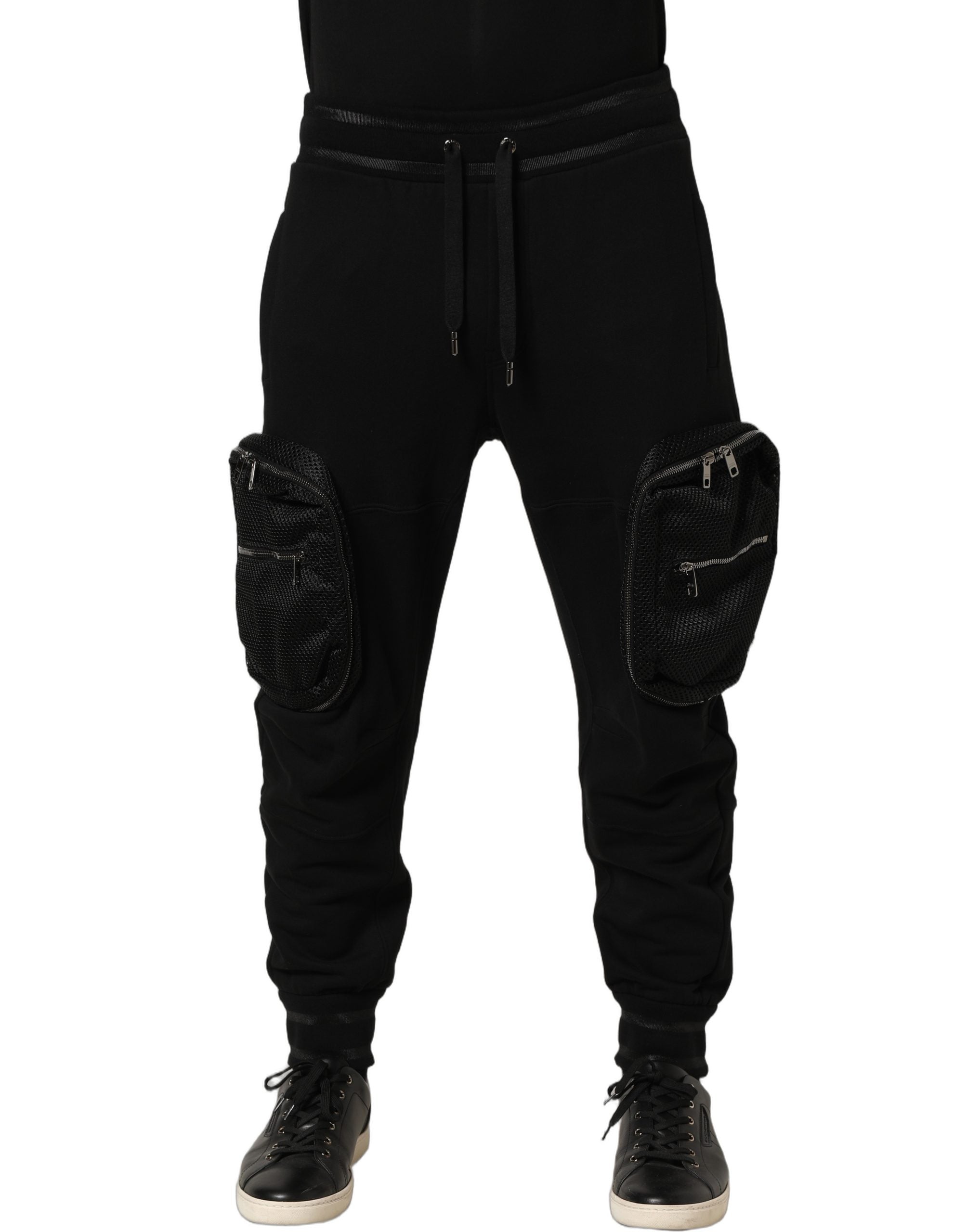Dolce & Gabbana Schwarze Cargo Jogger Sweatpants mit mittlerer Taille-2