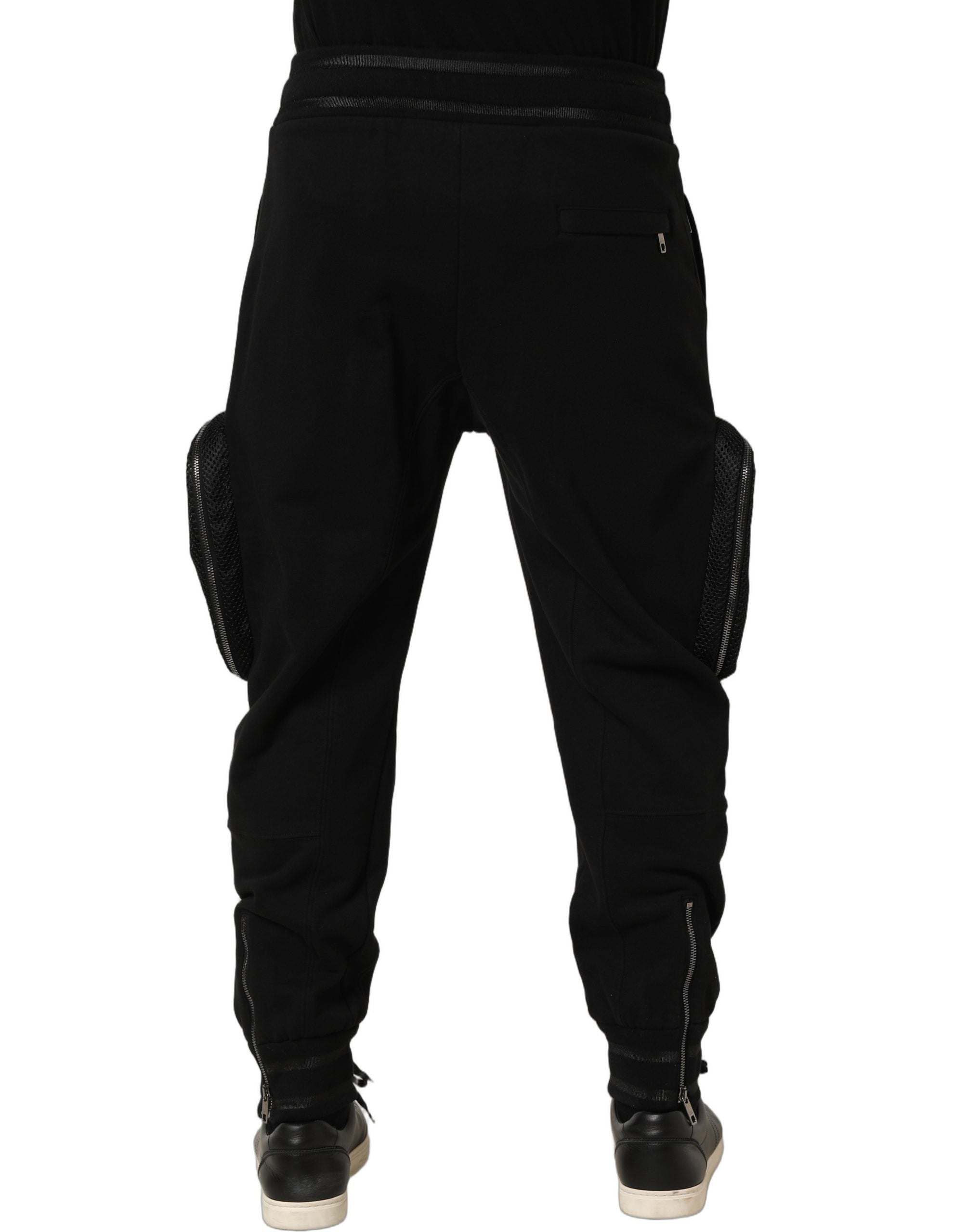 Dolce & Gabbana Schwarze Cargo Jogger Sweatpants mit mittlerer Taille-5