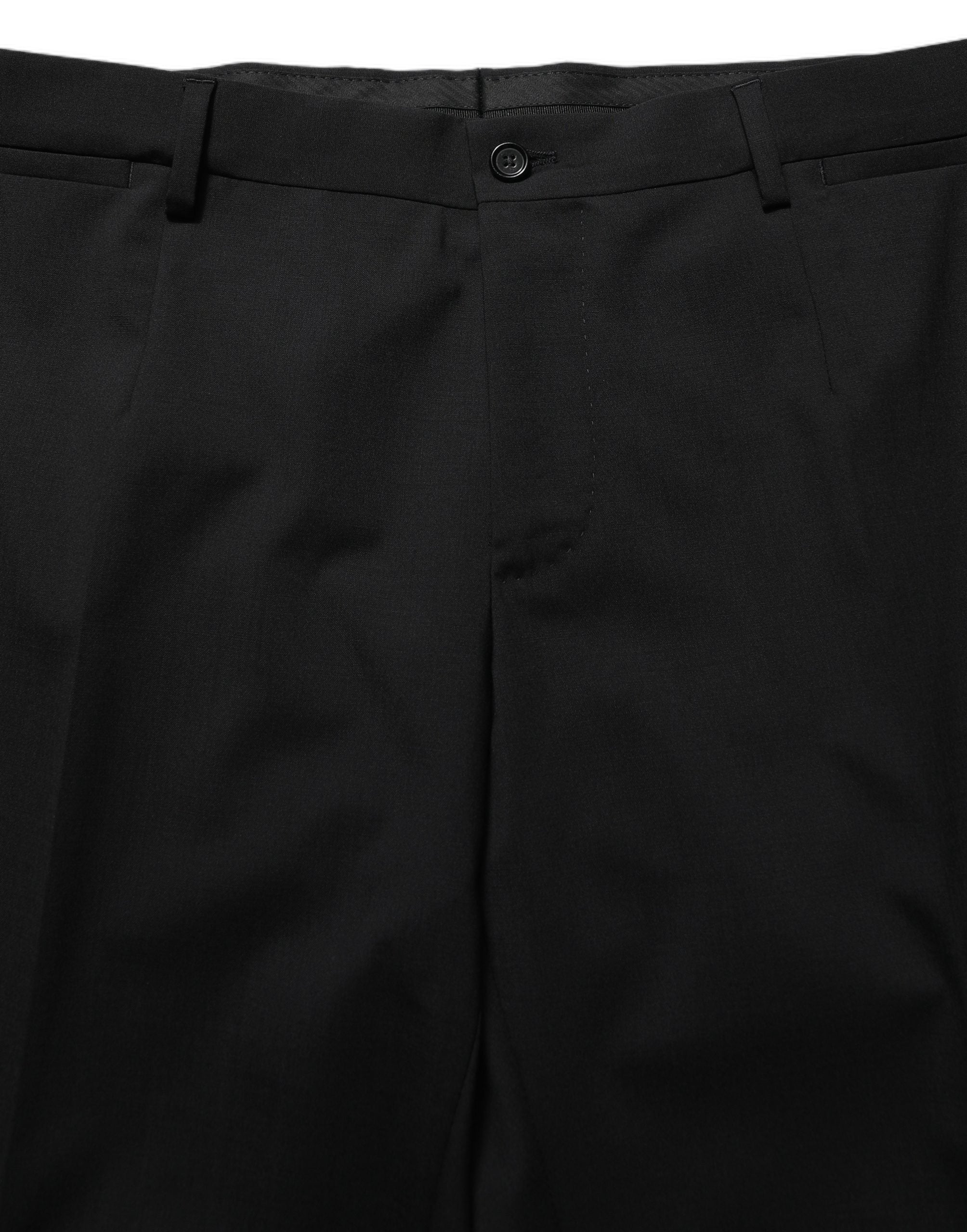 Dolce & Gabbana Schwarzer Woll-Anzug im Slim Fit-Stil, 3-teilig für Herren-5