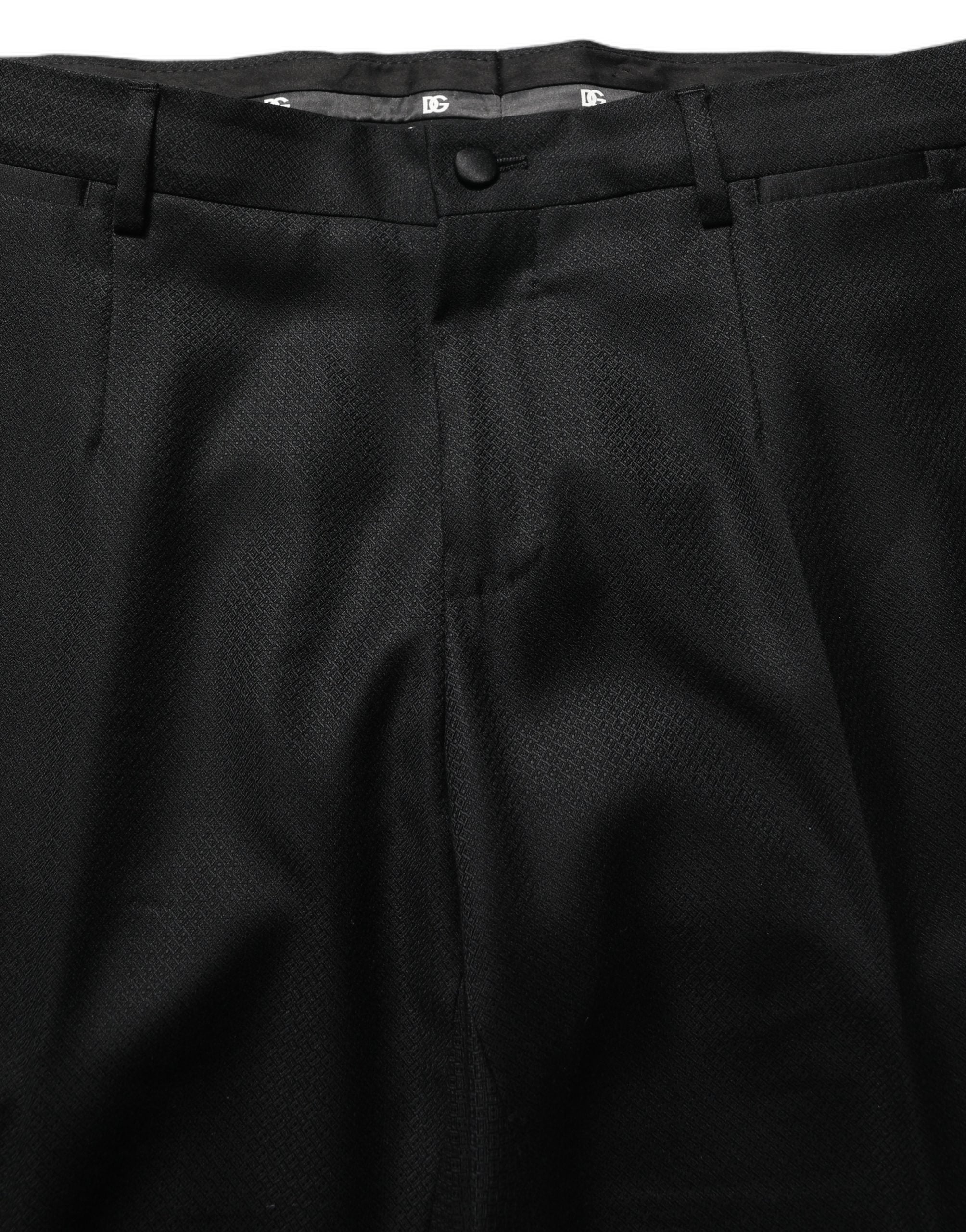 Dolce & Gabbana Schwarzer Woll-Anzug im Slim Fit für Herren, 2-teilig-1
