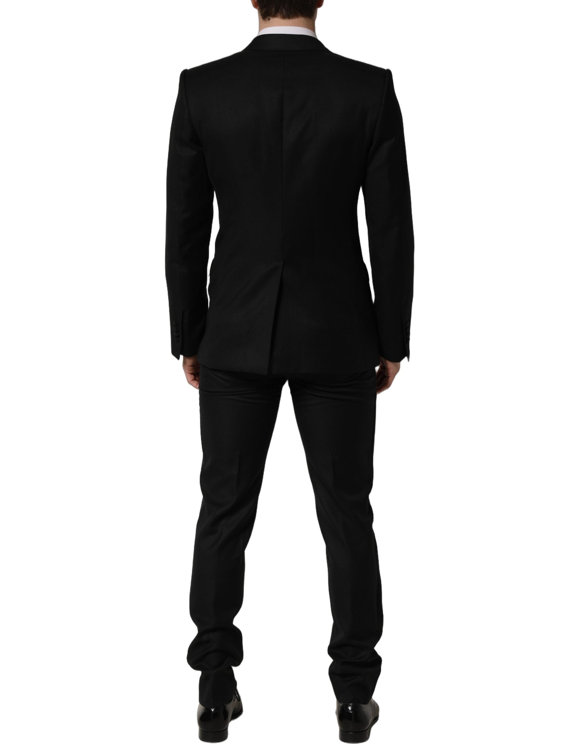 Dolce & Gabbana Schwarzer Woll-Anzug im Slim Fit für Herren, 2-teilig-5