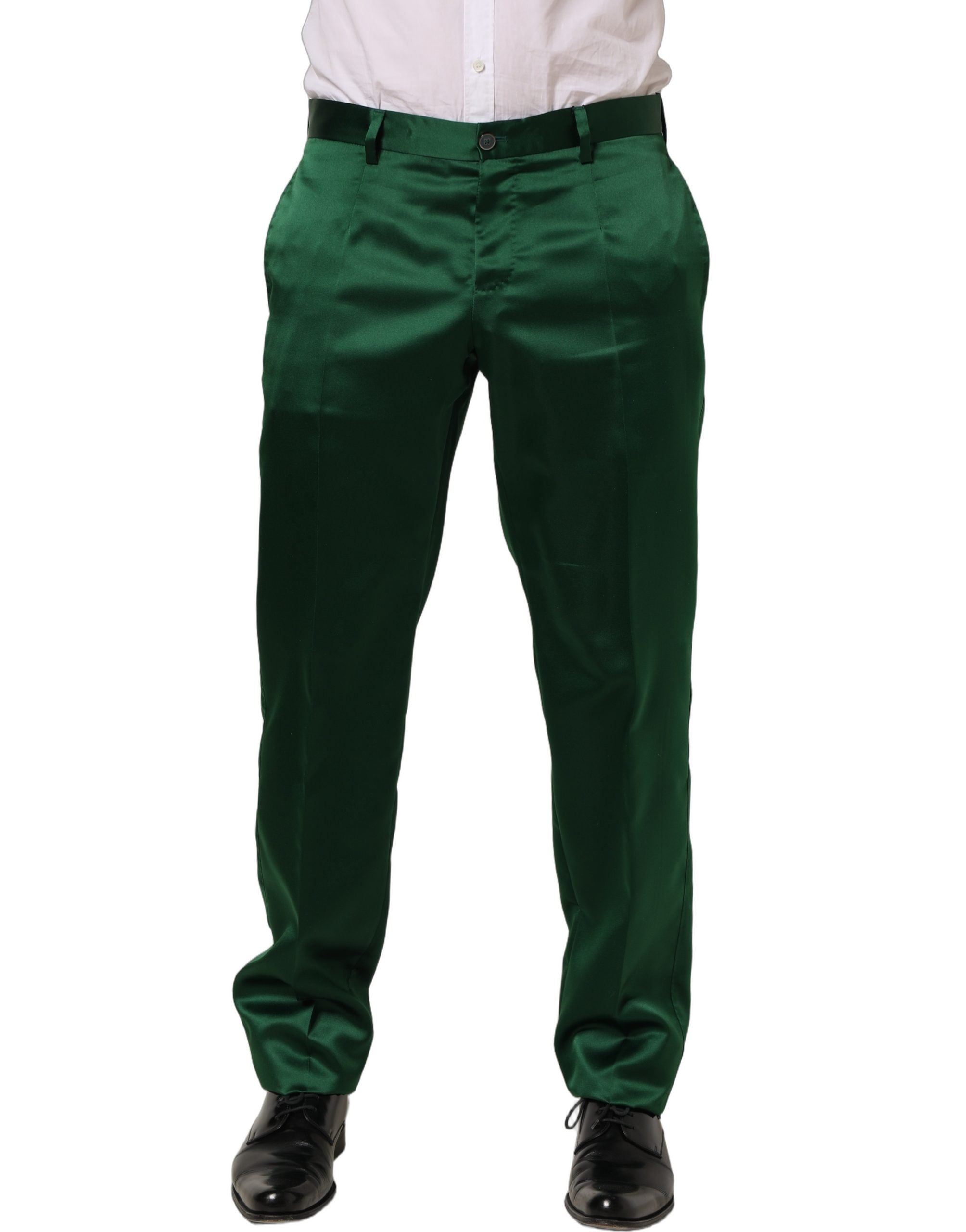 Dolce & Gabbana Dunkelgrüne Hose mit schmal zulaufendem Bein-3