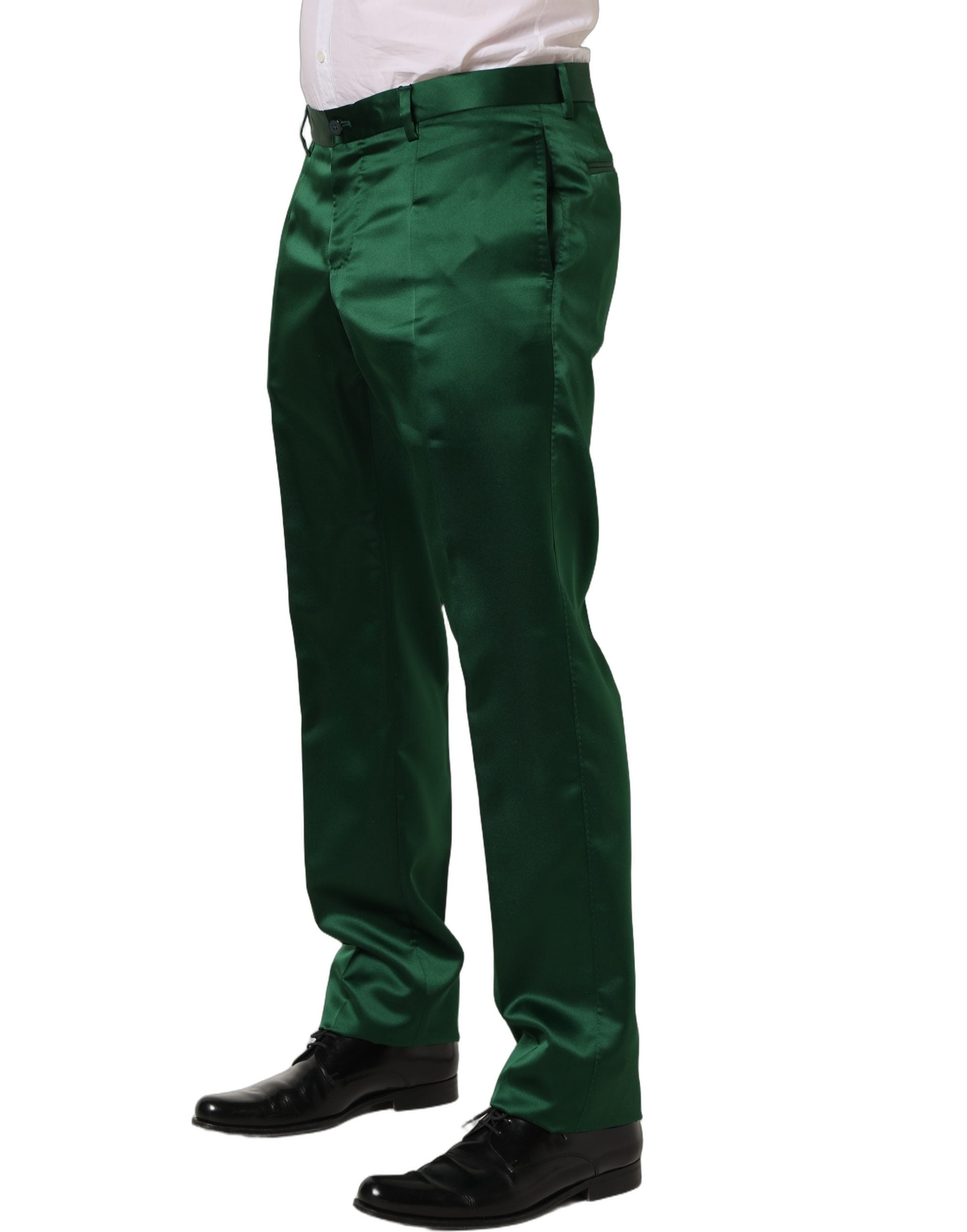 Dolce & Gabbana Dunkelgrüne Hose mit schmal zulaufendem Bein-4