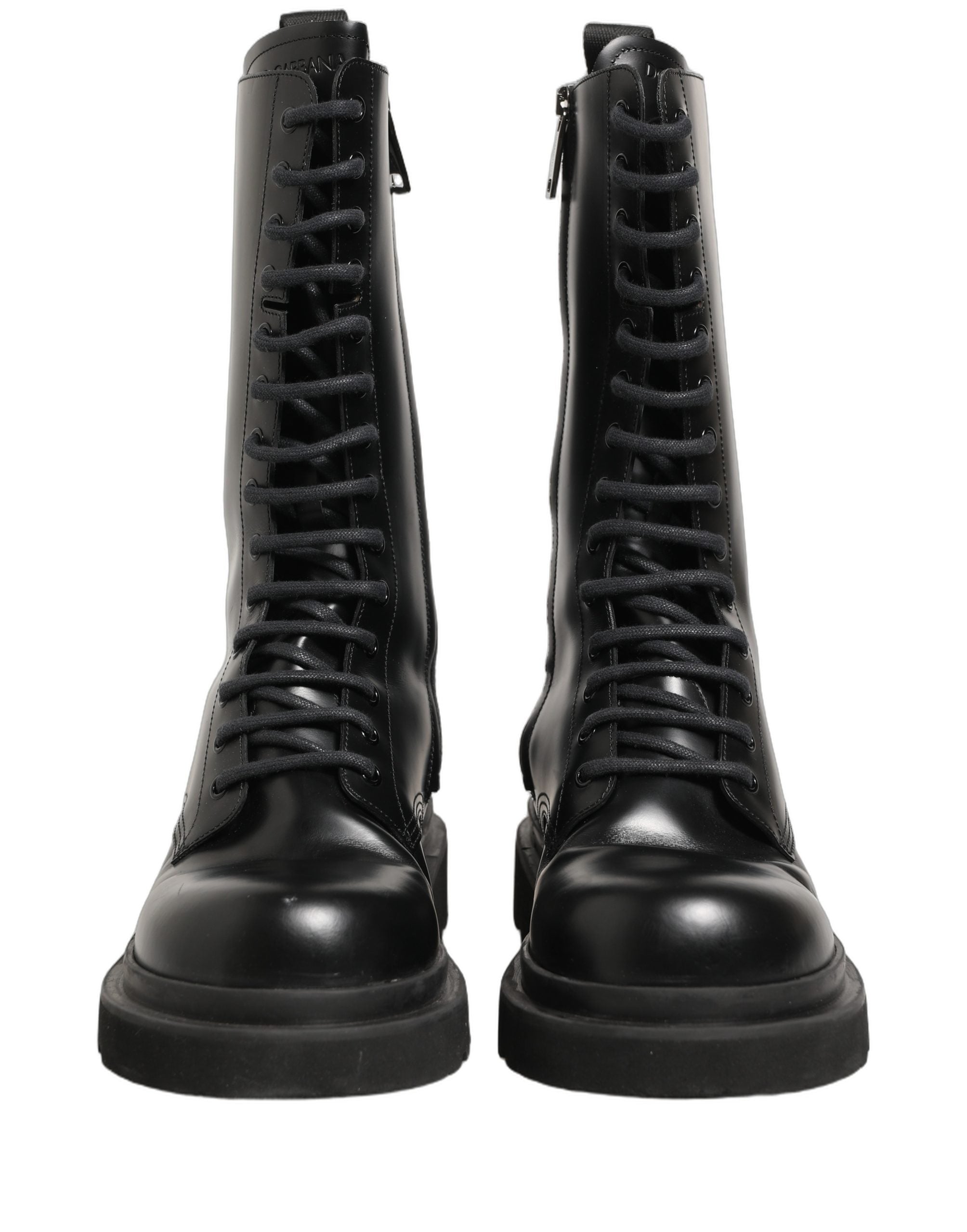 Dolce & Gabbana Schwarze Leder Schnürstiefel für Herren-2
