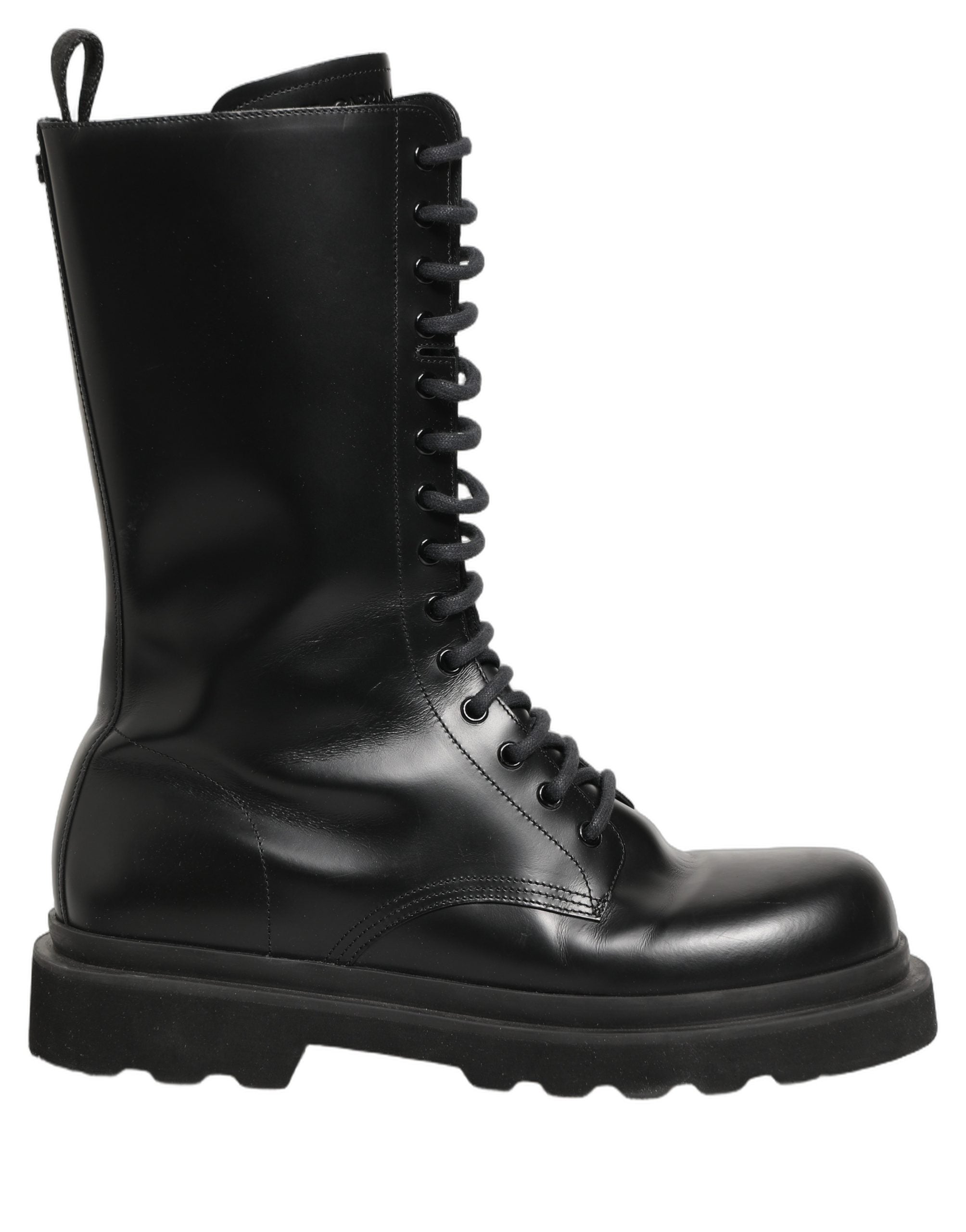 Dolce & Gabbana Schwarze Leder Schnürstiefel für Herren-7