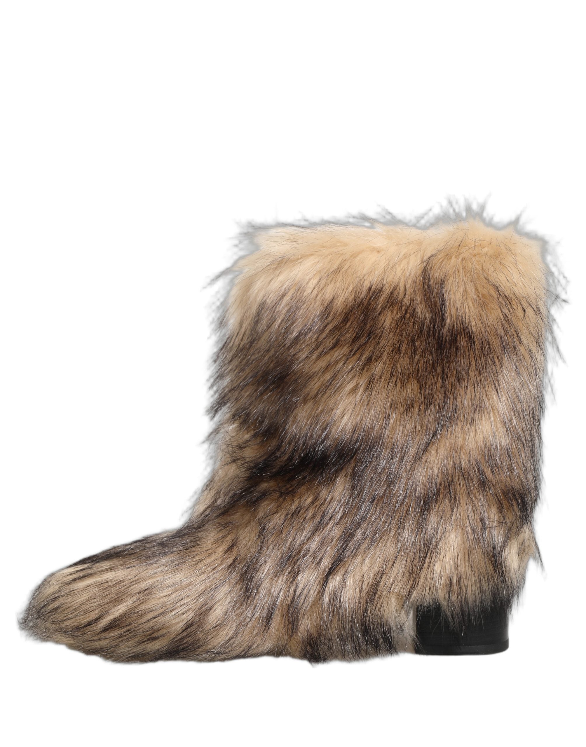 Dolce & Gabbana Braune Herren-Stiefel aus Kunstpelz, mittellang-6