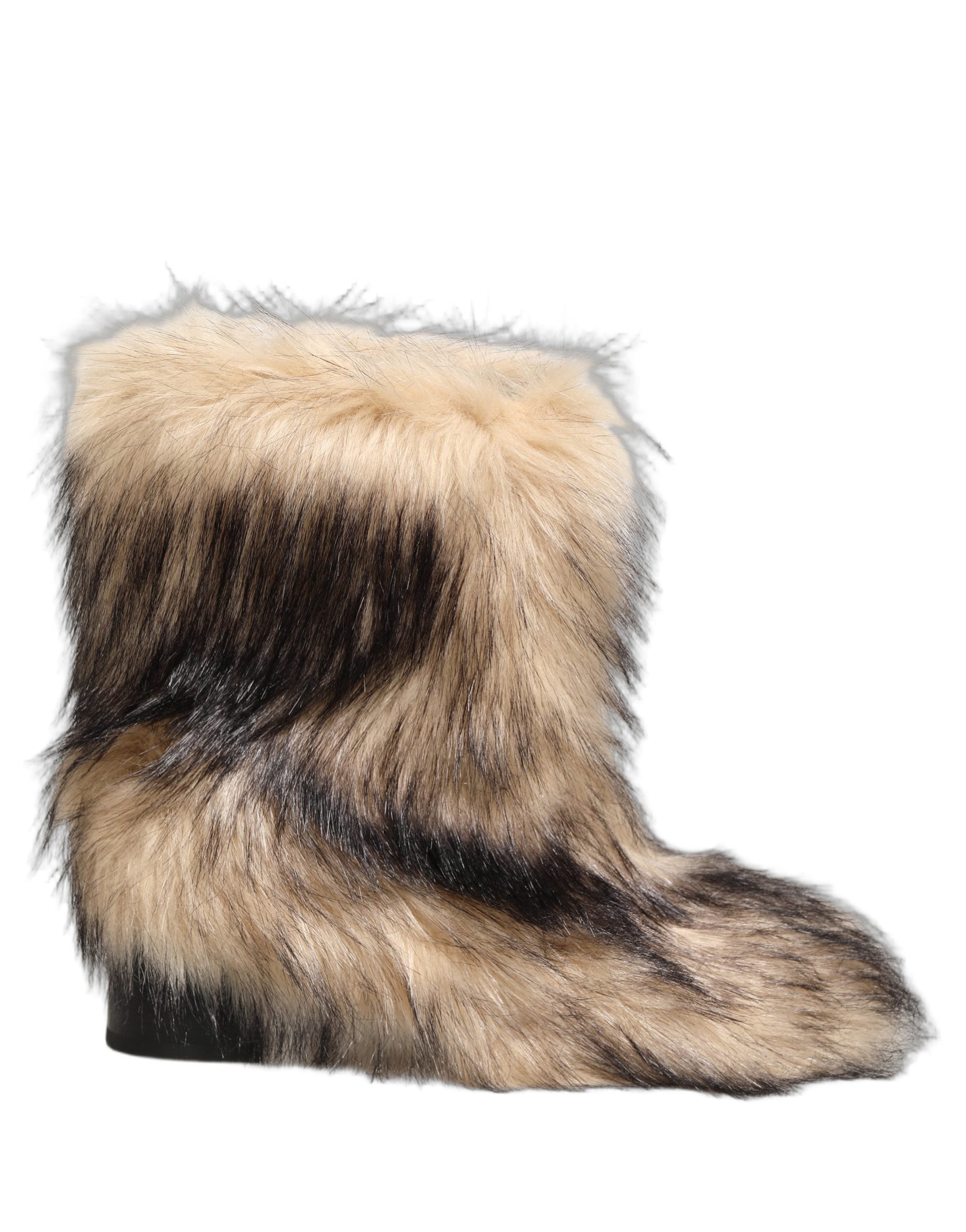 Dolce & Gabbana Braune Herren-Stiefel aus Kunstpelz, mittellang-8