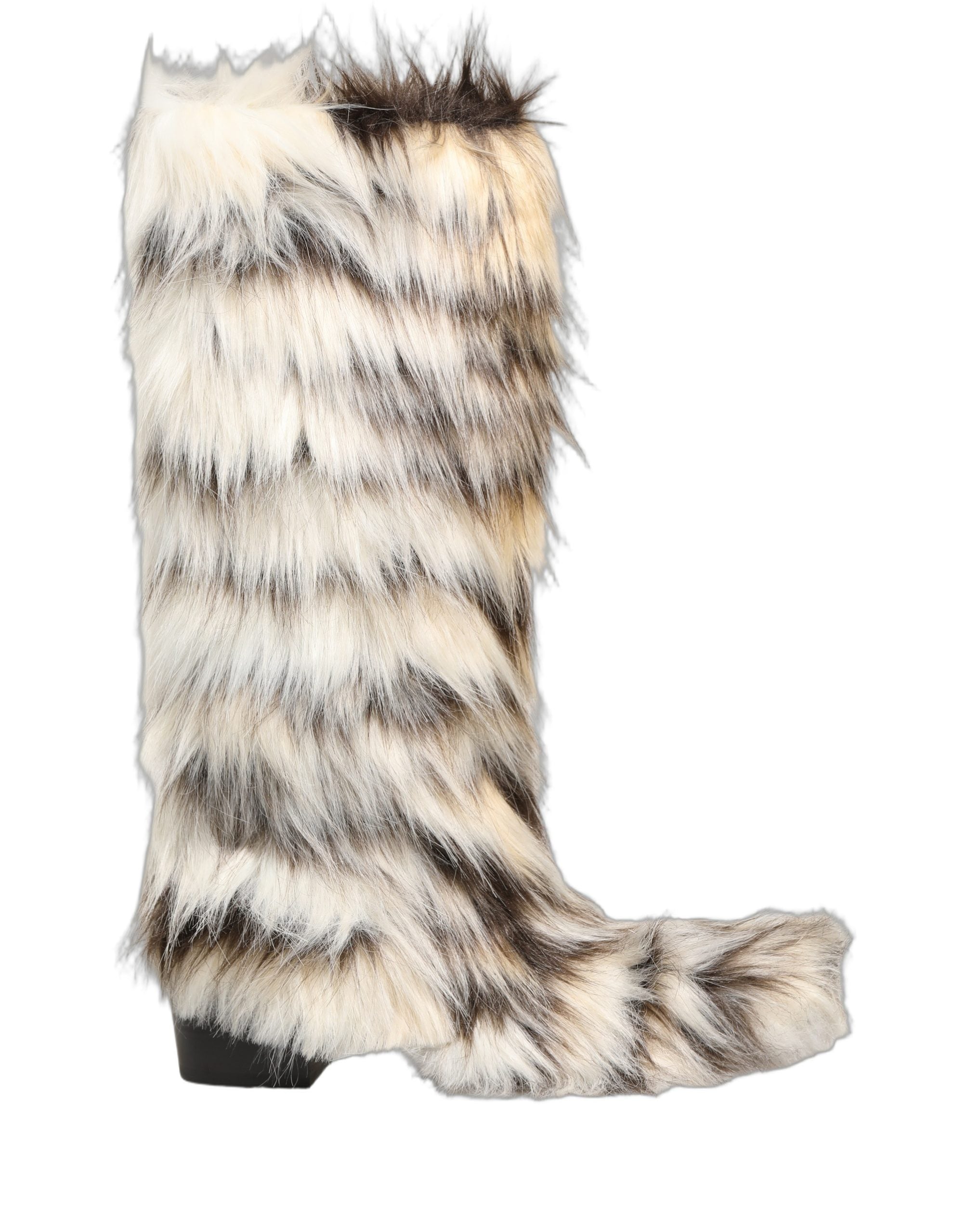 Dolce & Gabbana Stiefel aus Kunstpelz in Multicolor, kniehoch-6