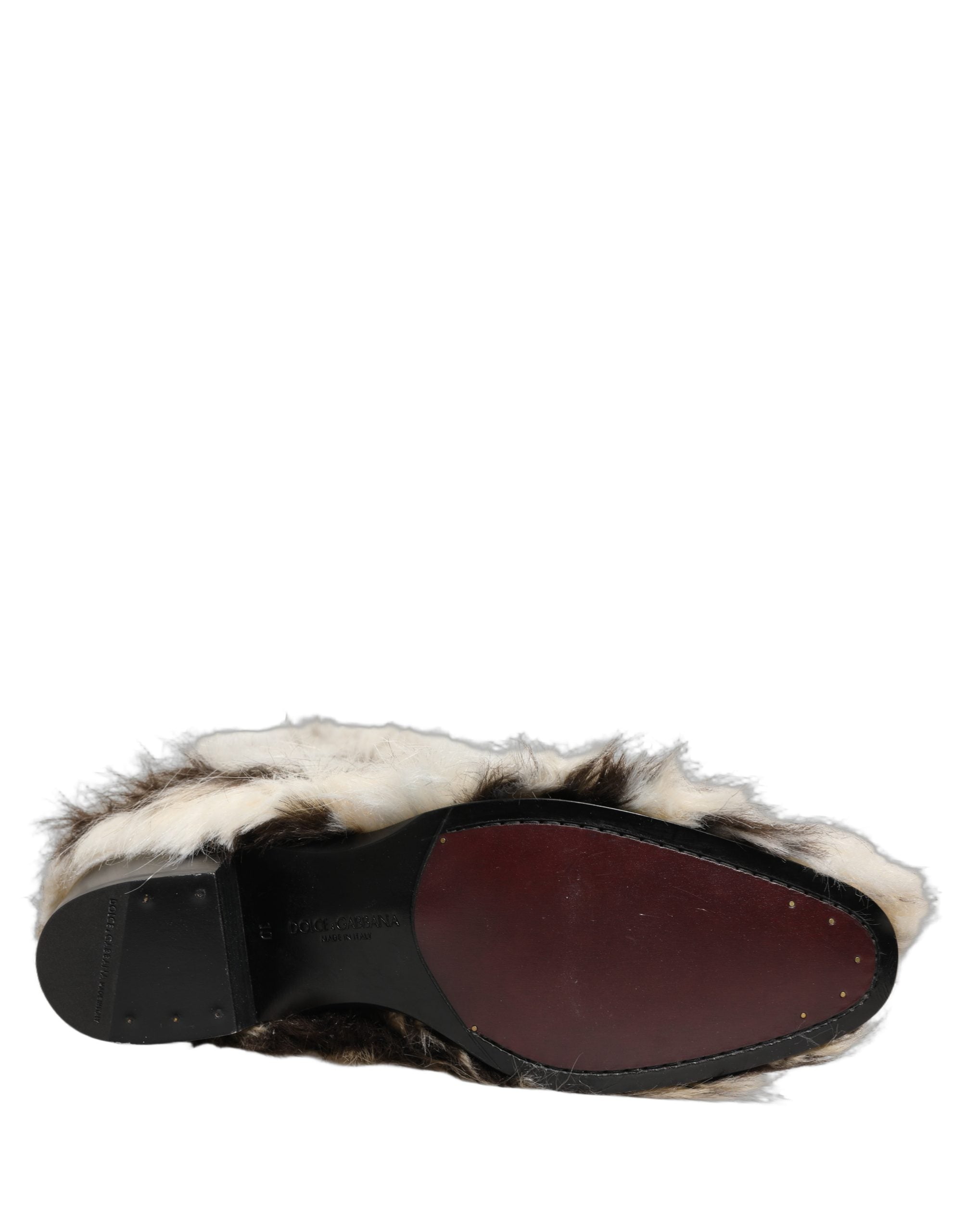 Dolce & Gabbana Stiefel aus Kunstpelz in Multicolor, kniehoch-7