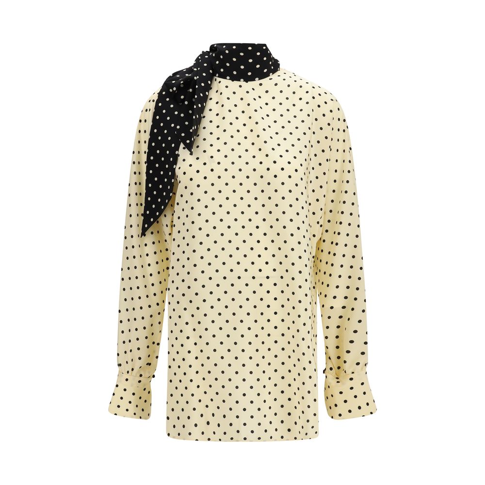 Valentino Beige Seidenbluse-1