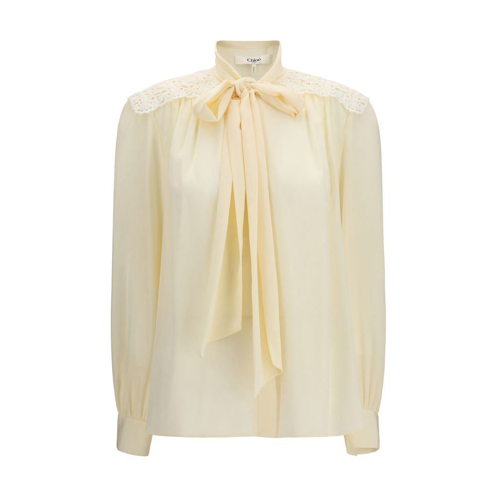Chloé Beige Polyester Bluse-1