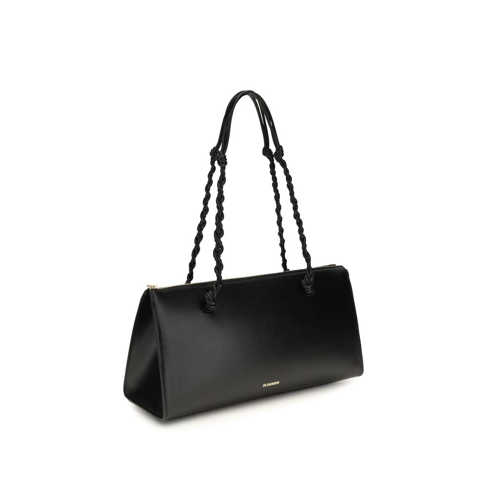 Jil Sander Schwarze Kalbsleder Bos Taurus Handtasche-2